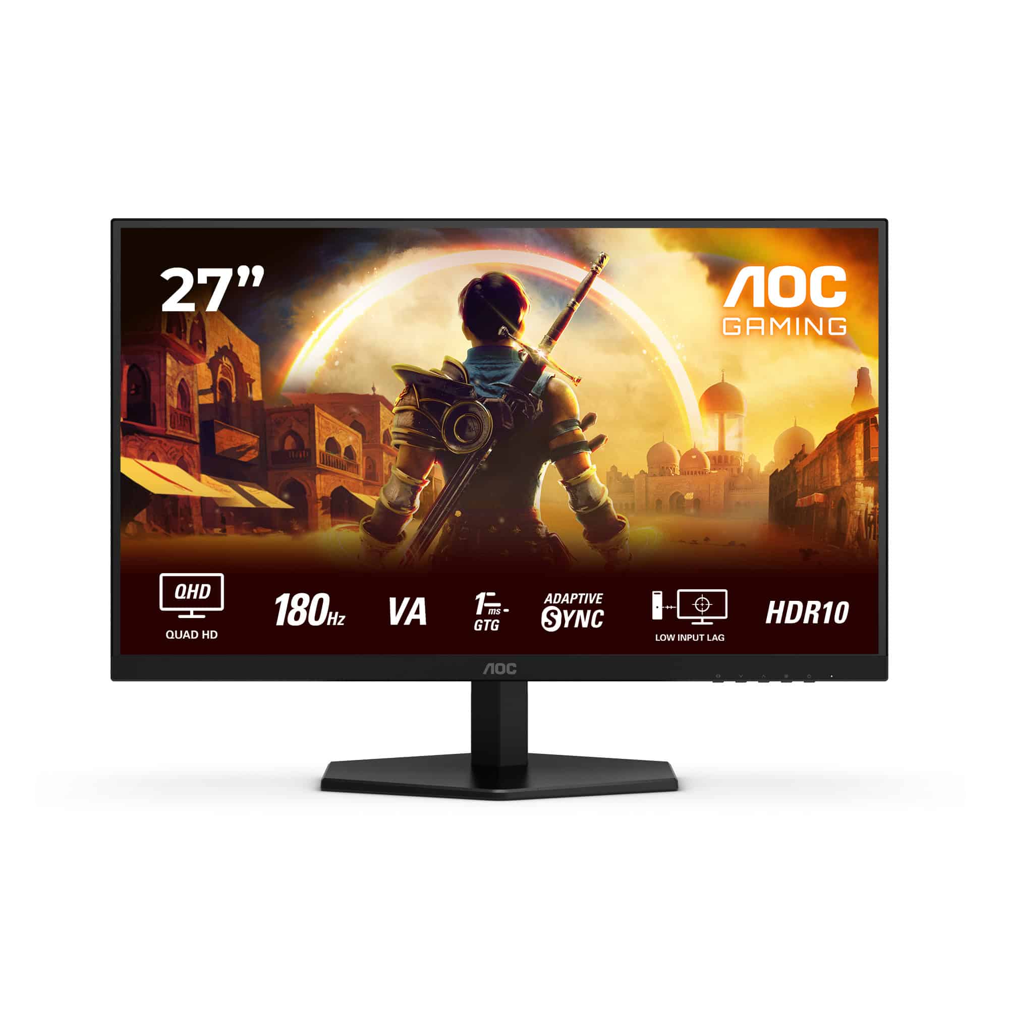 AOC G4 Q27G42XNE computer monitor 68,6 cm (27) 2560 x 1440 Pixels Quad HD LED Zwart, Rood (Q27G42XNE) thumbnail