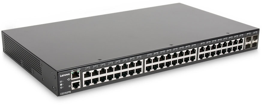 Lenovo CE0152PB Managed L2/L3 Gigabit Ethernet (10/100/1000) Power over Ethernet (PoE) 1U Zwart (7Z370022WW) thumbnail