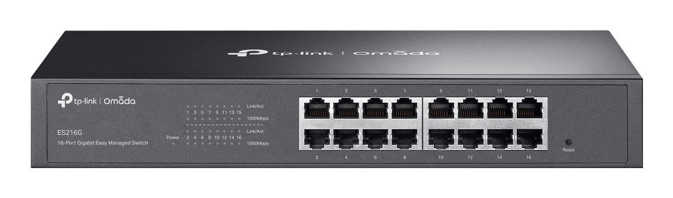 TP-Link Omada ES216G netwerk-switch Managed L2 Gigabit Ethernet (10/100/1000) Zwart (ES216G(UN)) thumbnail