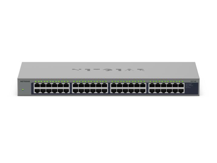 NETGEAR GS748 Unmanaged Gigabit Ethernet (10/100/1000) Grijs (GS748-100EUS) thumbnail