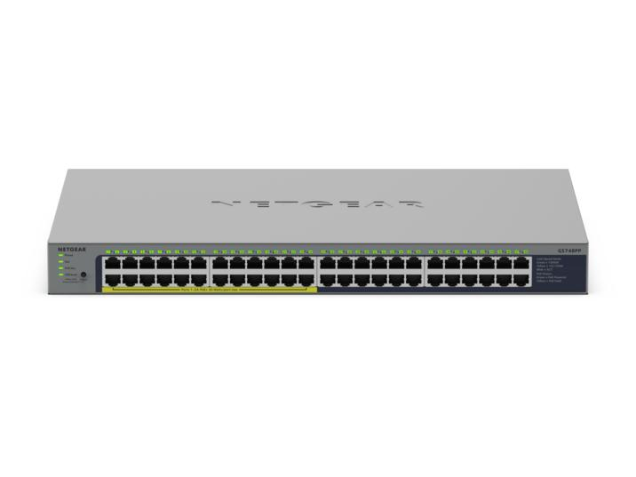NETGEAR GS748PP Unmanaged Gigabit Ethernet (10/100/1000) Power over Ethernet (PoE) Grijs (GS748PP-100EUS) thumbnail