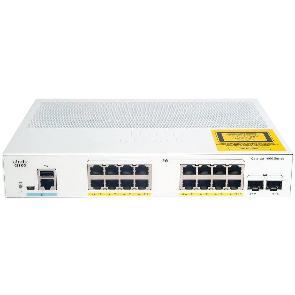 Cisco Catalyst C1000-16P-2G-L Switch 16-Port PoE+ 120W managed L2 (C1000-16P-2G-L) thumbnail