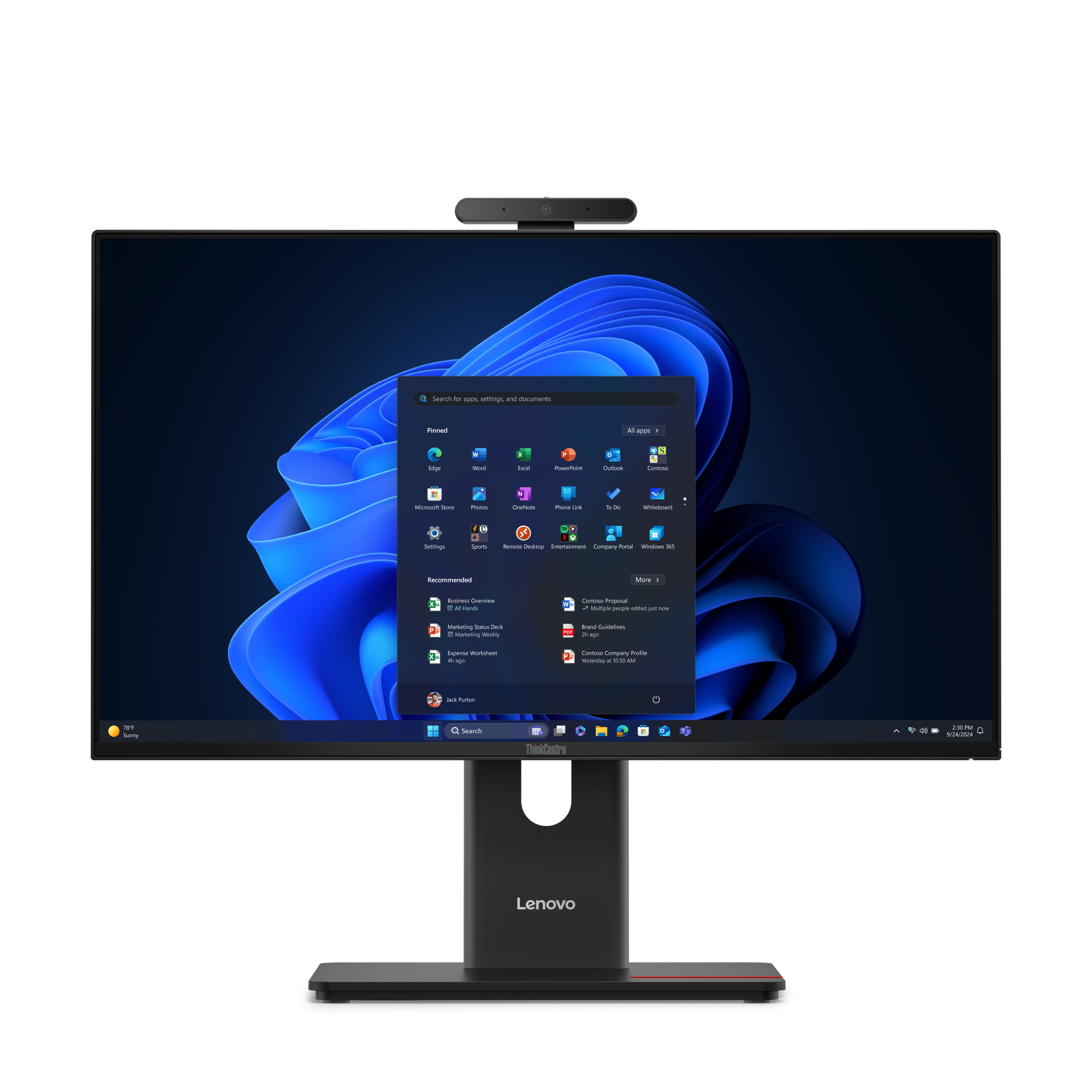 Lenovo ThinkCentre M70a Gen 6 Intel Core Ultra 5 235T 60,5 cm (23.8") 1920 x 1080 Pixels Alles-in-één-pc 16 GB DDR5-SDRAM 512 GB SSD Windows 11 Pro Wi-Fi 6E (802.11ax) Zwart (13AY000YGE) thumbnail
