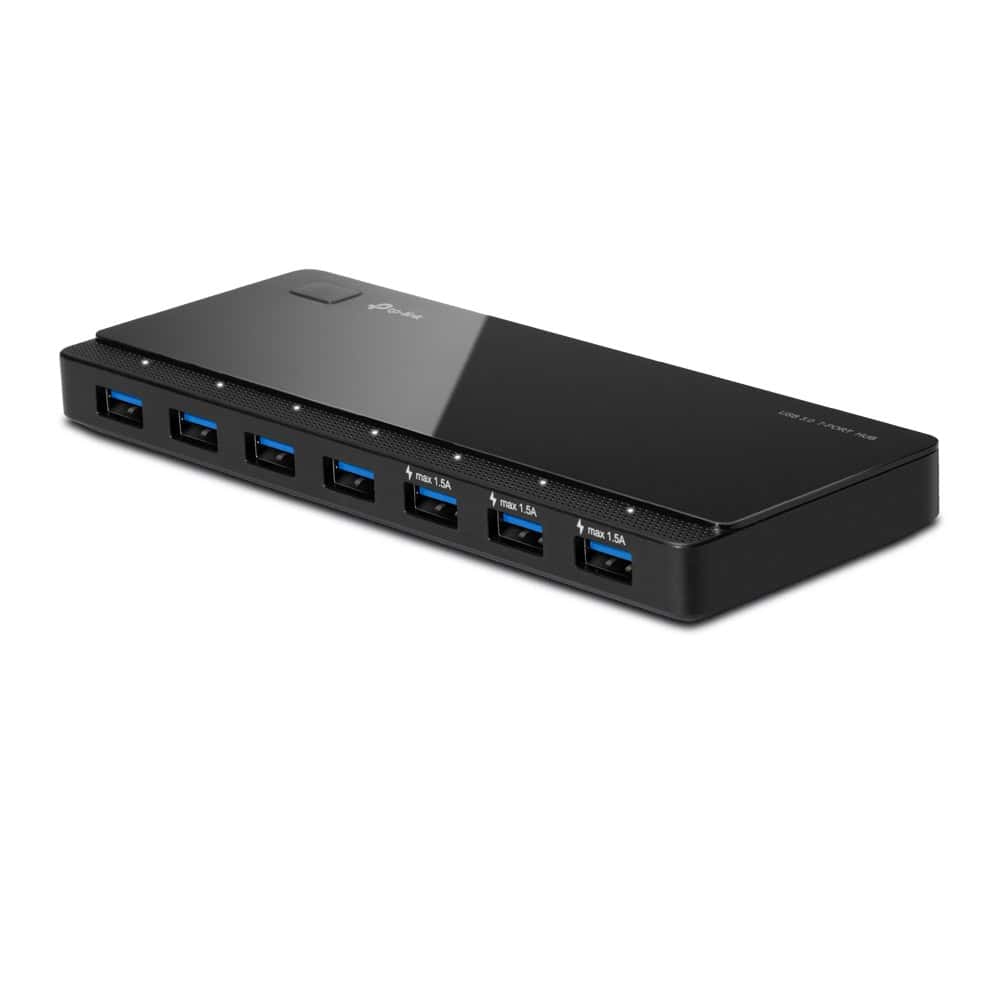TP-Link UH700 interface hub USB 3.2 Gen 1 (3.1 Gen 1) Micro-B 5000 Mbit/s Zwart (UH700 V5.0) thumbnail