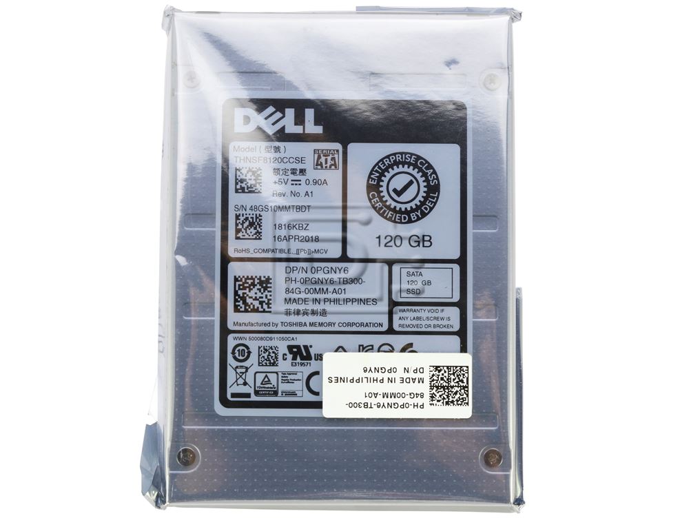 Dell 120GB 6G 2.5INCH SATA SSD (PGNY6-RFB) thumbnail