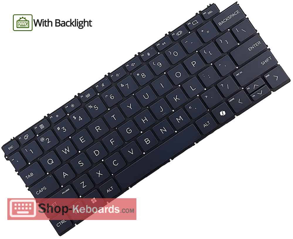 HP SPS-KEYBOARD DAO  BL SL (P16070-BA1) thumbnail
