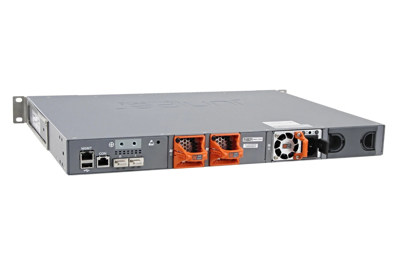 JUNIPER NETWORKS EX3400 24-port 101001000BaseT PoE+ 4 x 110G SFPSFP+ 2 x 40G QSFP+ redundant fans fr (EX3400-24P) thumbnail