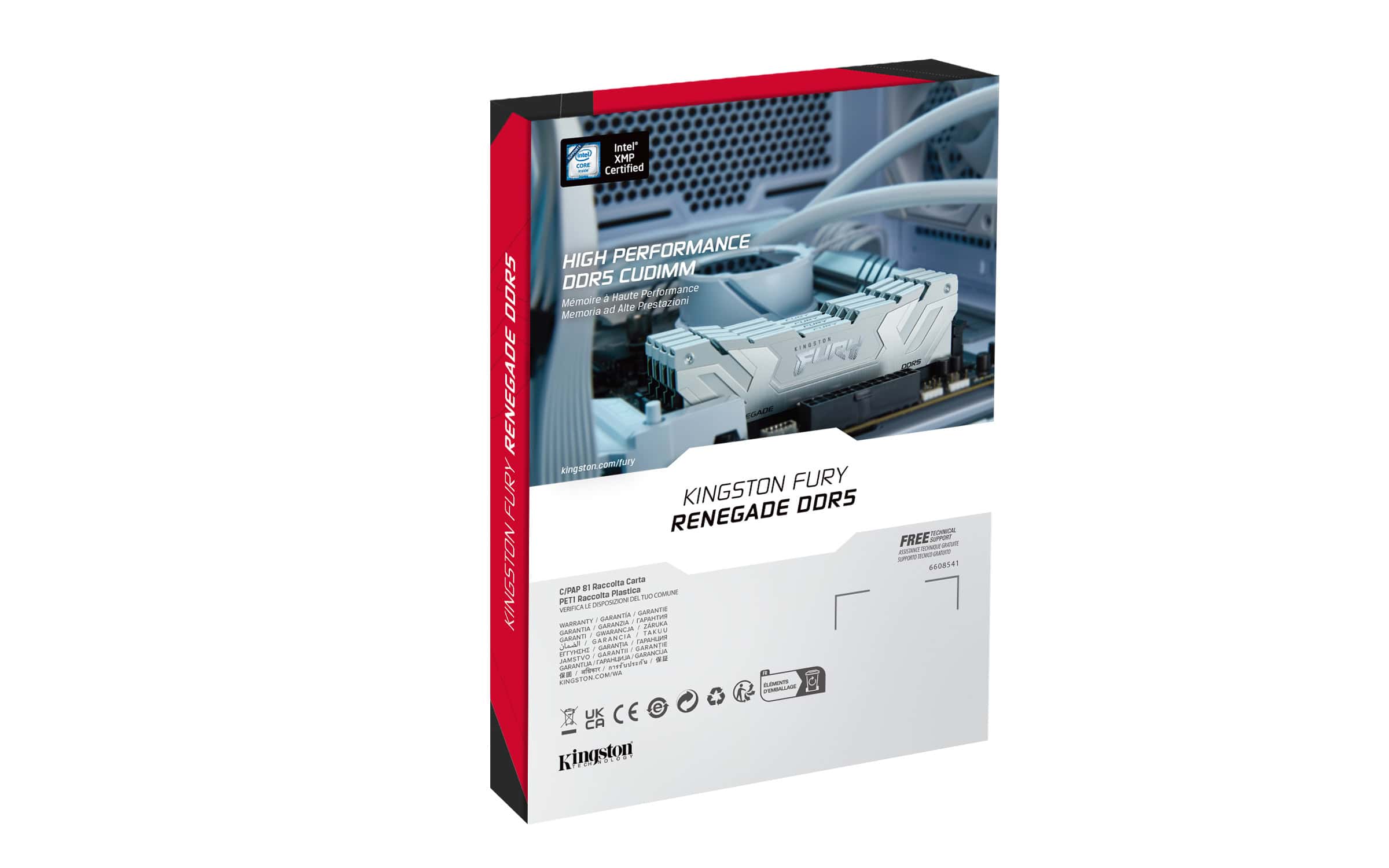 Kingston Technology FURY 24GB 8800MT/s DDR5 CL42 CUDIMM Renegade White (KF588CU42RW-24) thumbnail