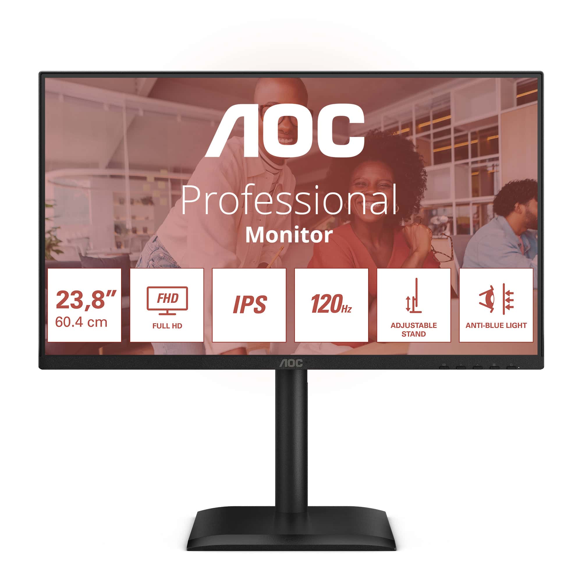 AOC 24E4U computer monitor 60,5 cm (23.8) 1920 x 1080 Pixels Full HD LED Zwart (24E4U) thumbnail