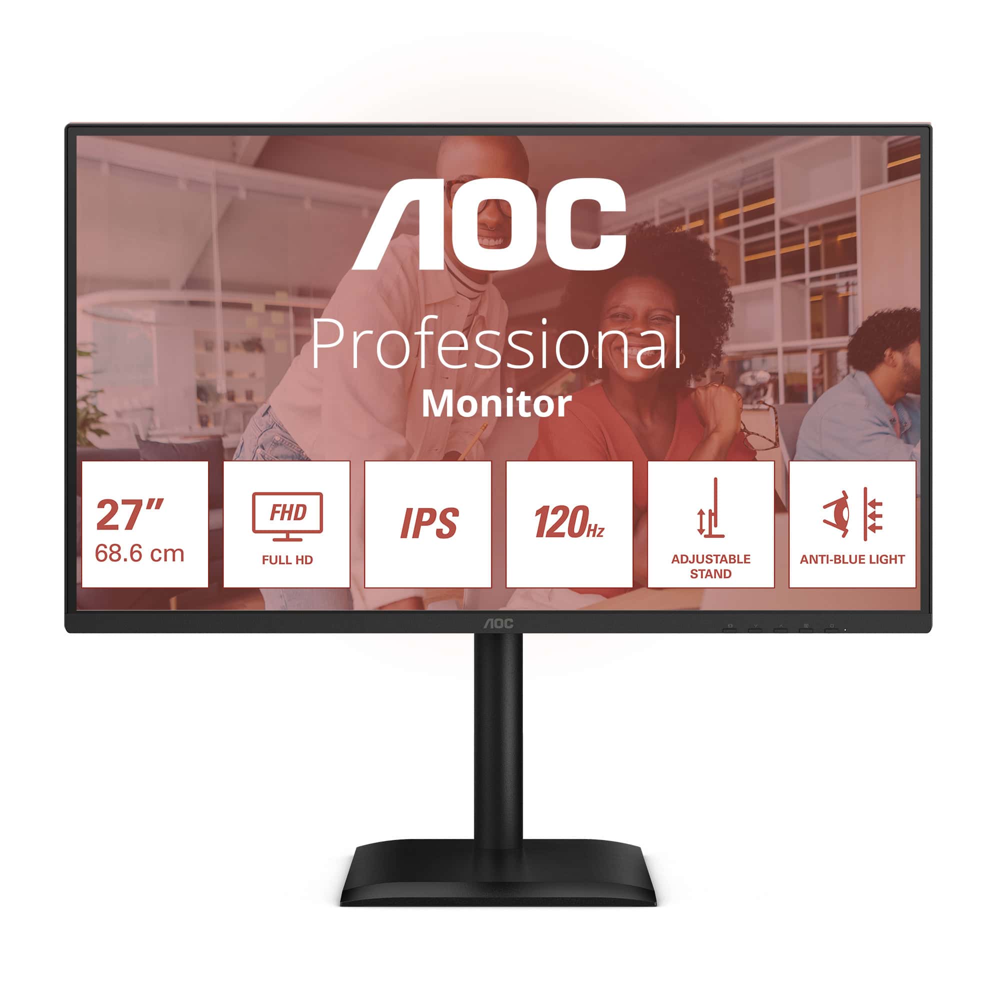 AOC 27E4U computer monitor 68,6 cm (27) 1920 x 1080 Pixels Full HD LED Zwart (27E4U) thumbnail
