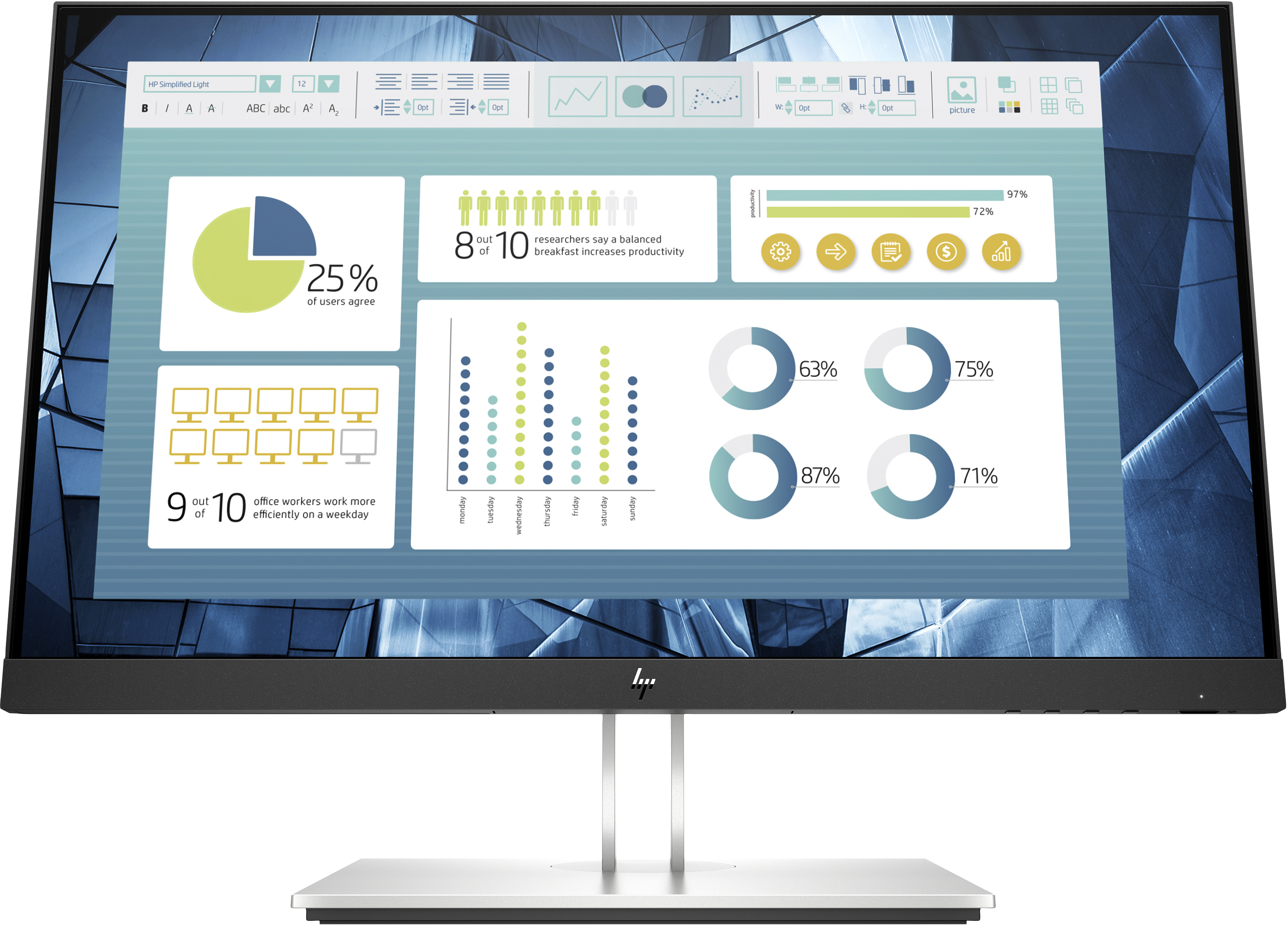 Product Image for HP E22 G4 computer monitor 54,6 cm (21.5") 1920 x 1080 Pixels Full HD LED Zwart, Zilver