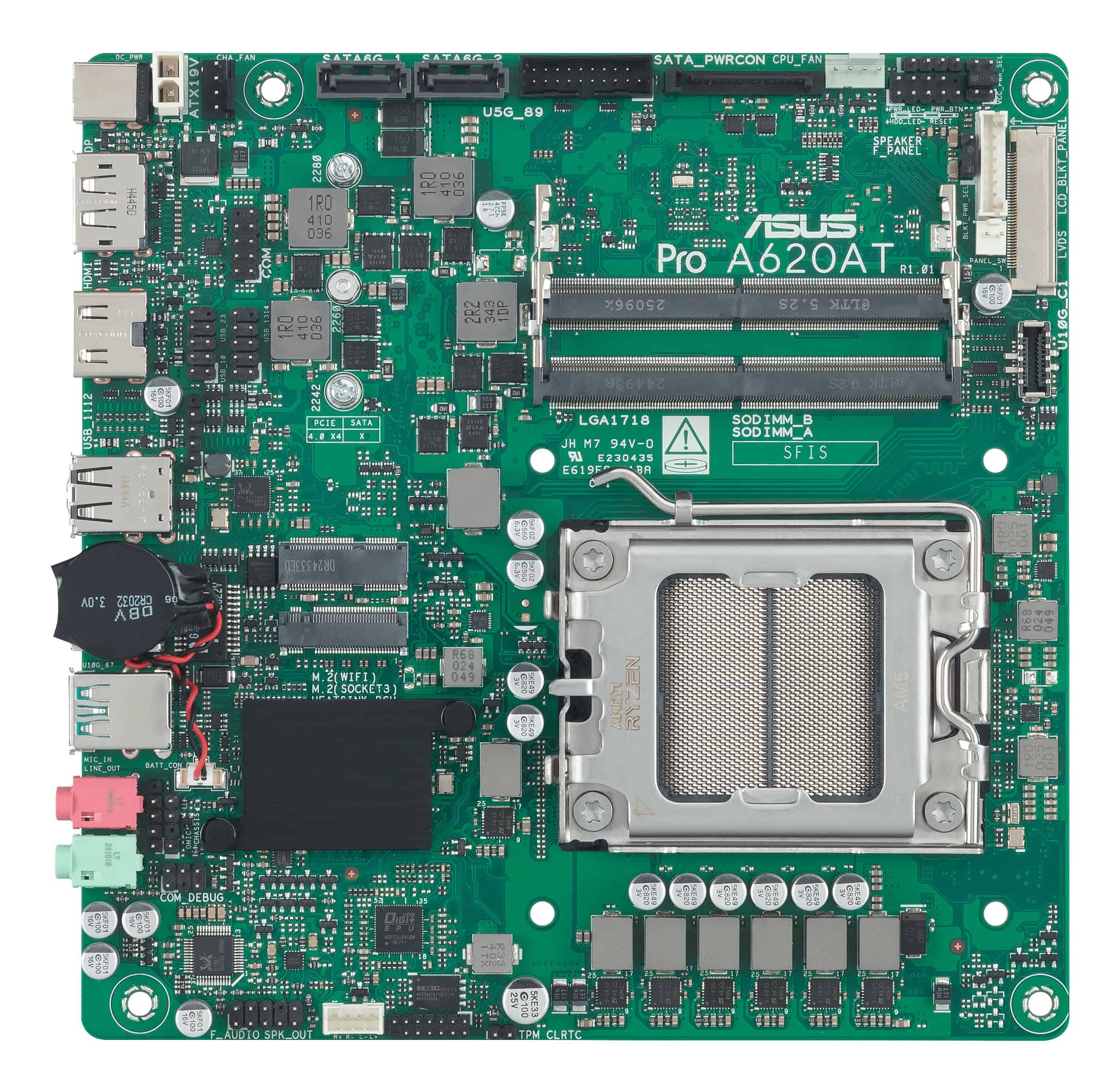 ASUS Pro A620AT-CSM AMD A620A Socket AM5 Thin Mini ITX (90MB1L5M-M0EAYC) thumbnail
