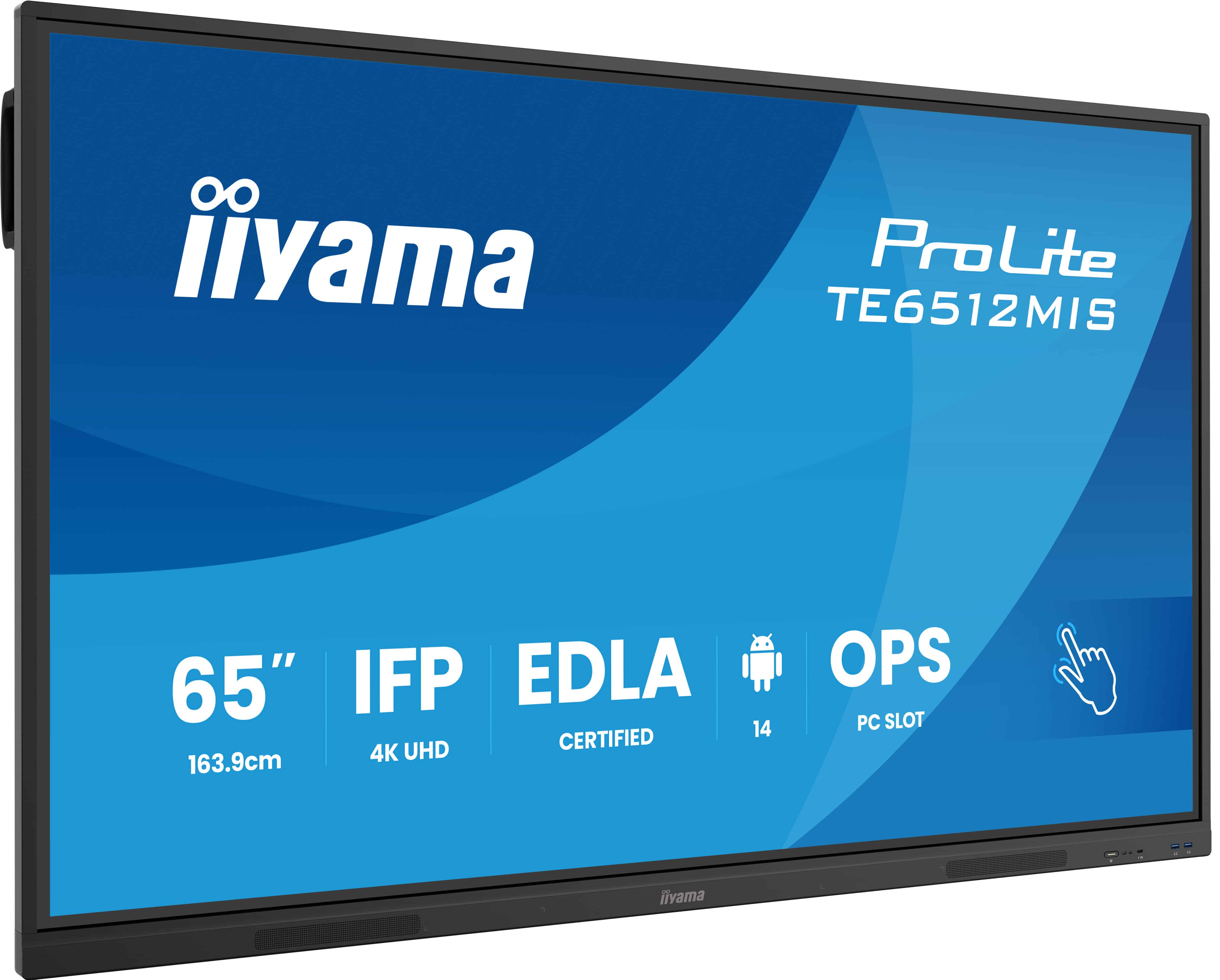 iiyama TE6512MIS-B4AG beeldkrant Kiosk-ontwerp 165,1 cm (65") LCD Wifi 400 cd/m² 4K Ultra HD Zwart Touchscreen Type processor Android 24/7 (TE6512MIS-B4AG) thumbnail