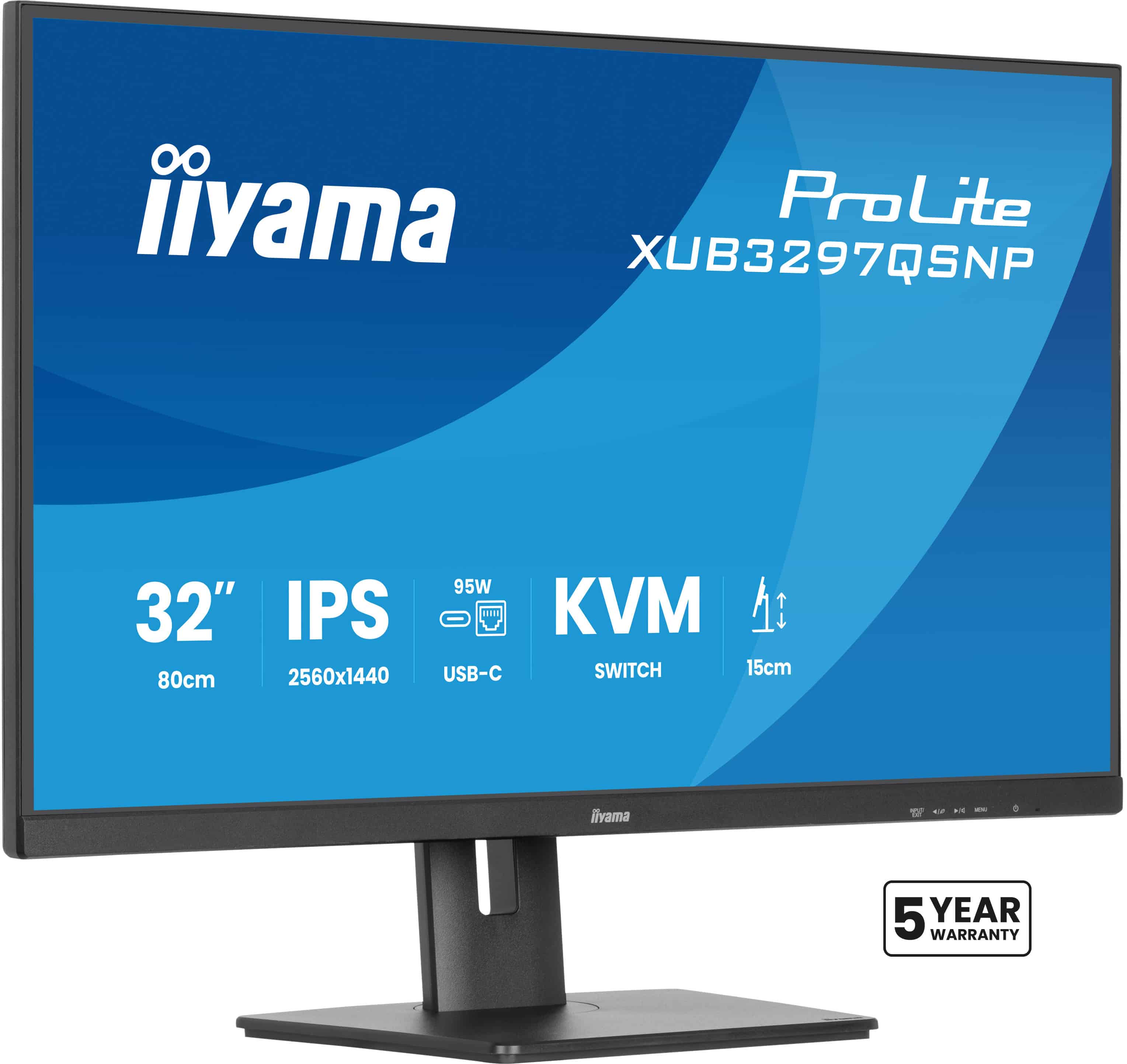 iiyama ProLite XUB3297QSNP-B1 computer monitor 81,3 cm (32") 2560 x 1440 Pixels Quad HD LED Zwart (XUB3297QSNP-B1) thumbnail