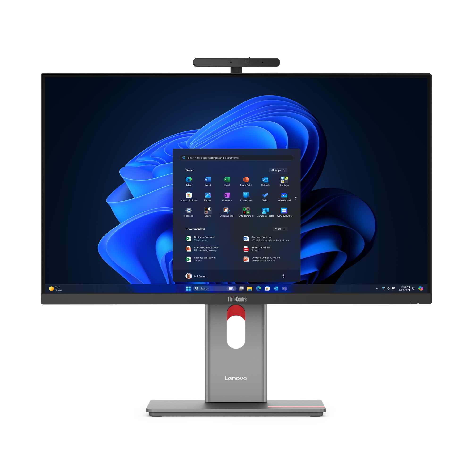 Lenovo ThinkCentre M90a Pro Gen 6 Intel Core Ultra 5 68,6 cm (27") 2560 x 1440 Pixels Alles-in-één-pc 32 GB DDR5-SDRAM 512 GB SSD Windows 11 Pro Wi-Fi 6E (802.11ax) Zwart (13AM000TGE) thumbnail