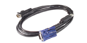 APC AP5257 toetsenbord-video-muis (kvm) kabel Zwart 3,66 m (APF8896ID-BLU02) thumbnail