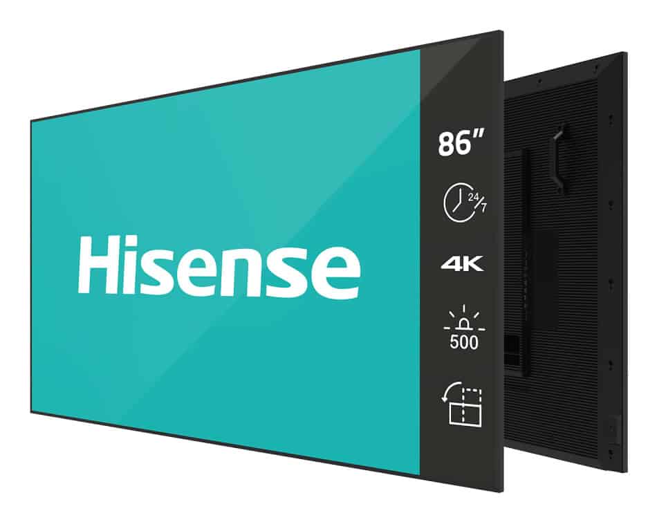 Hisense 86DM66D beeldkrant Digitaal A-kaart 2,18 m (86) Wifi 500 cd/m² Full HD Zwart Android 11 24/7 (86DM66D) thumbnail