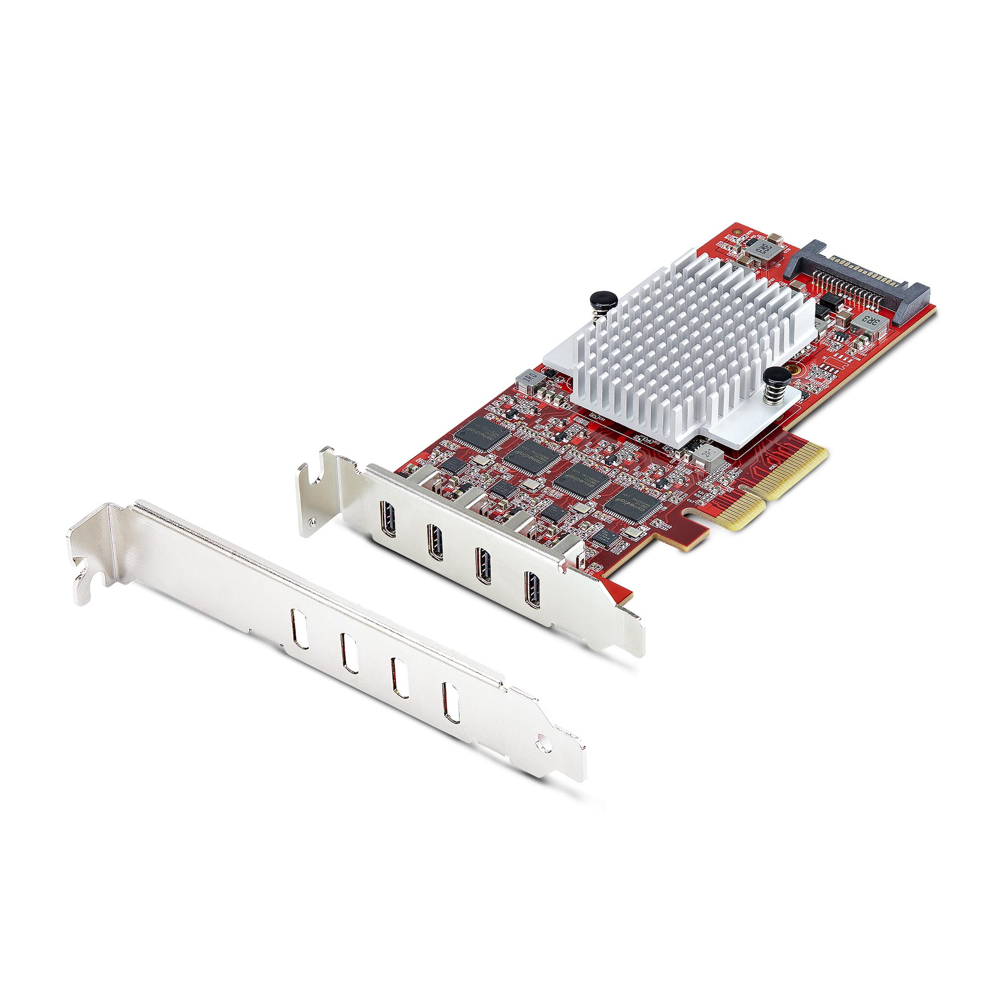 StarTech.com 4-Port USB-C PCIe Kaart, USB 3.2 10Gbps, USB Type-C PCI Express Uitbreidingskaart, 4x Onafhankelijke USB Controllers, Windows/Linux/macOS, TAA-Compliant (P10Q4C-USB-CARD-LP) thumbnail StarTech.com 4-Port USB-C PCIe Kaart, USB 3.2 10Gbps, USB Type-C PCI Express Uitbreidingskaart, 4x Onafhankelijke USB Controllers, Windows/Linux/macOS, TAA-Compliant (P10Q4C-USB-CARD-LP) thumbnail