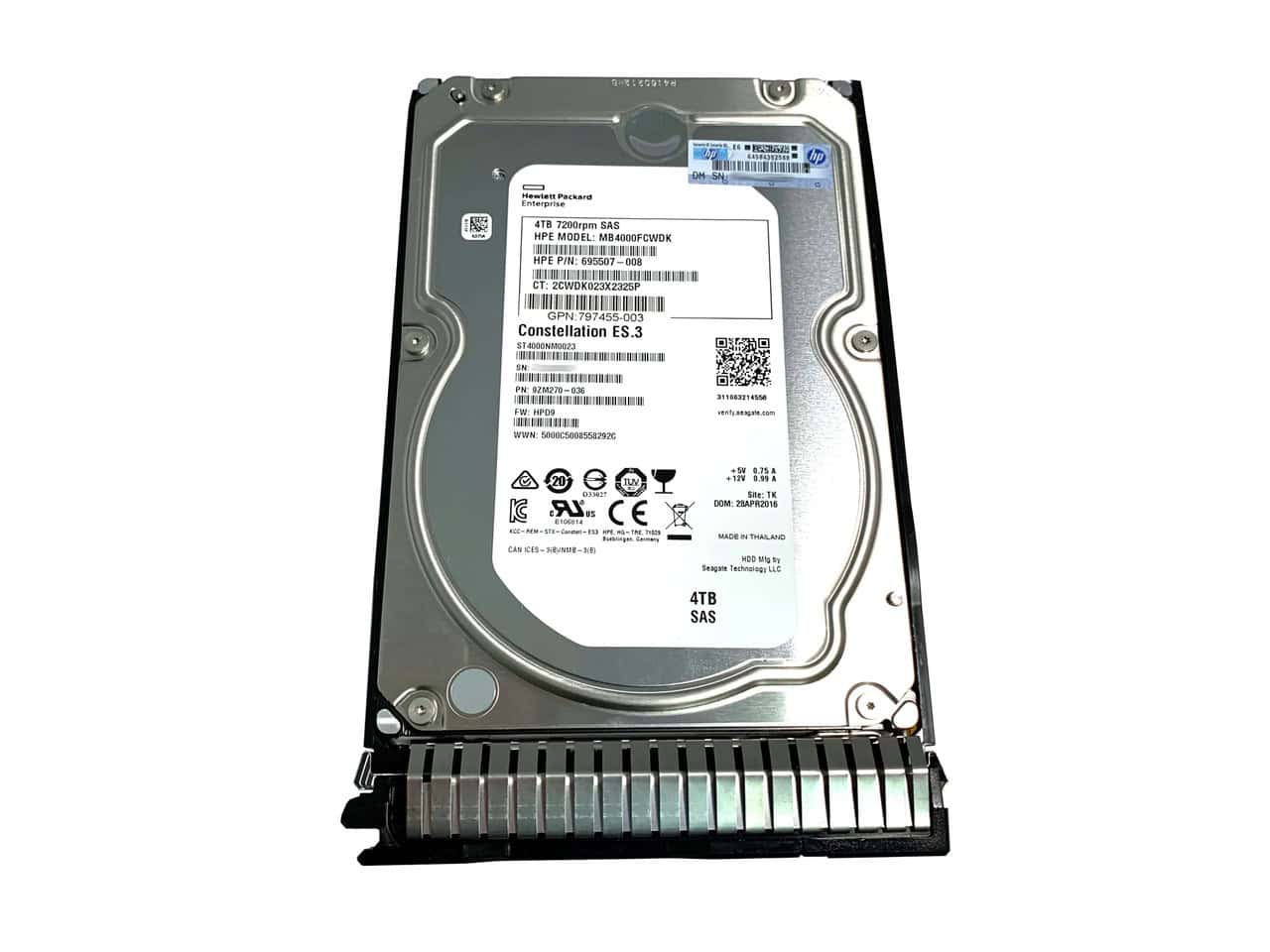HP 4Tb 7.2K RPM SAS (695842-001-RFB) thumbnail