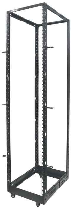 Intellinet 19" open frame rack, 45U, 4-post, bouwpakket, max. 360 kg draagvermogen, zwart (714259) thumbnail