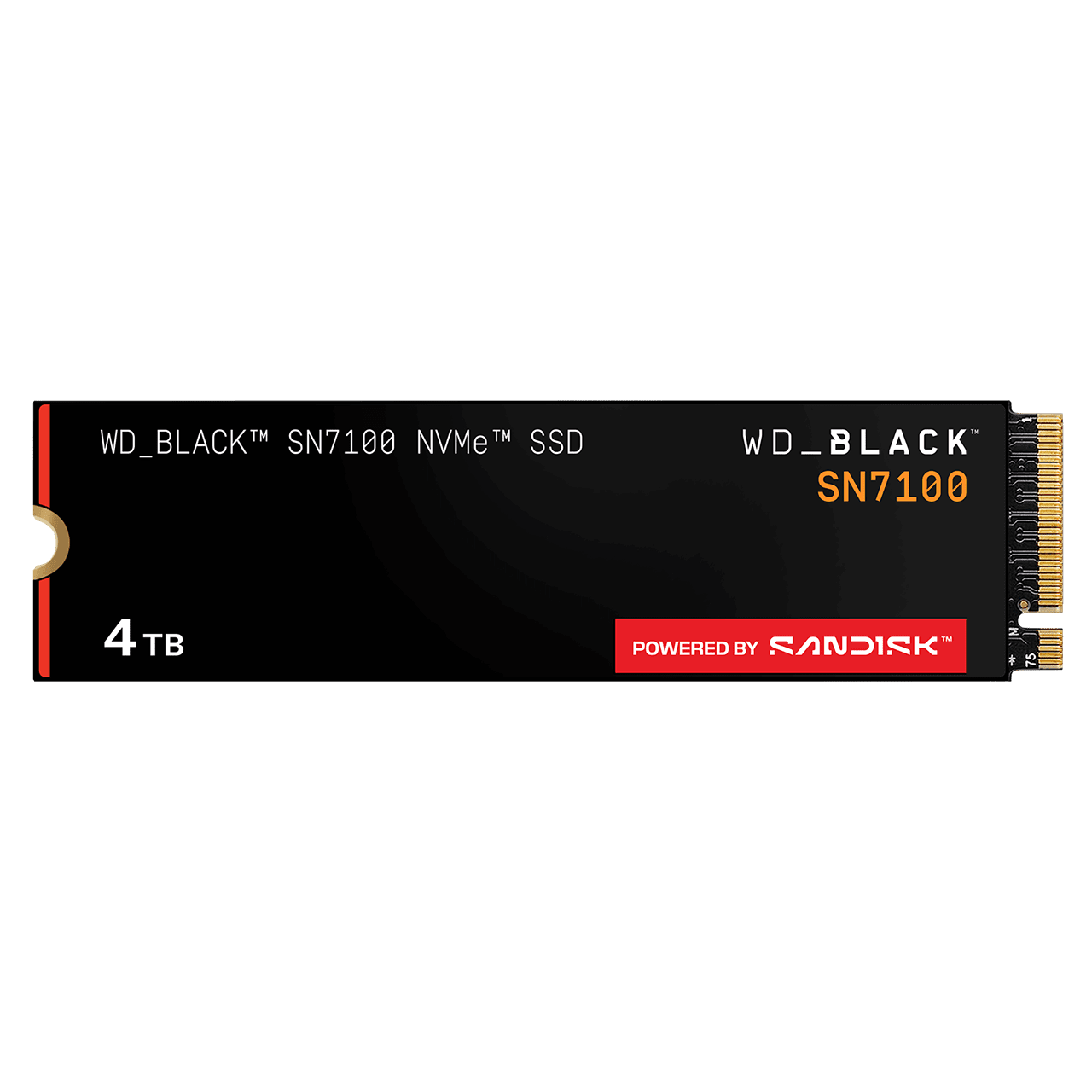 Sandisk WD_BLACK SN7100 NVMe 4TB RTL M.2 2280, PCIe Gen 4 / 7250 MB/s read, 6900 MB/s write (WDBELG0040BBK-WRSN) thumbnail