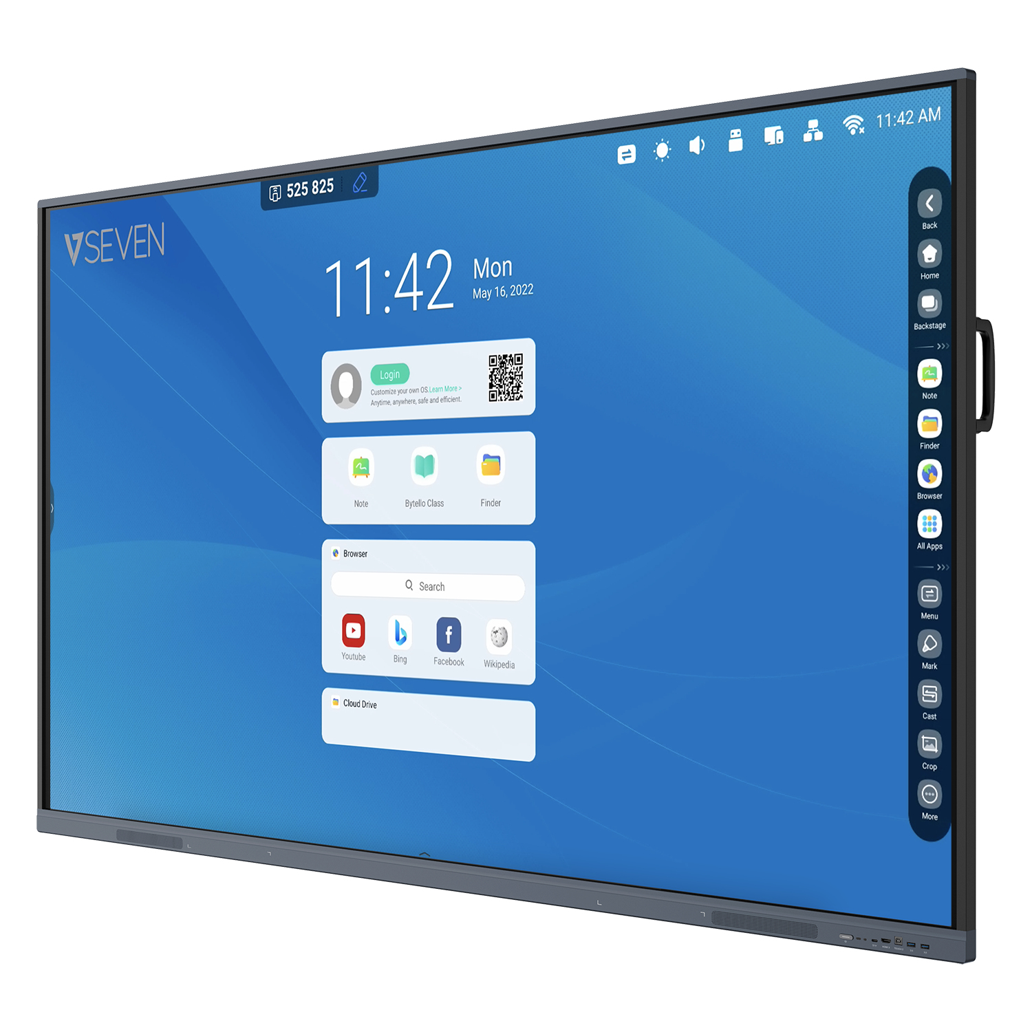 V7 IFP7501-V7HM interactief whiteboard 190,5 cm (75") 3840 x 2160 Pixels Touchscreen Zwart (IFP7501-V7HM) thumbnail