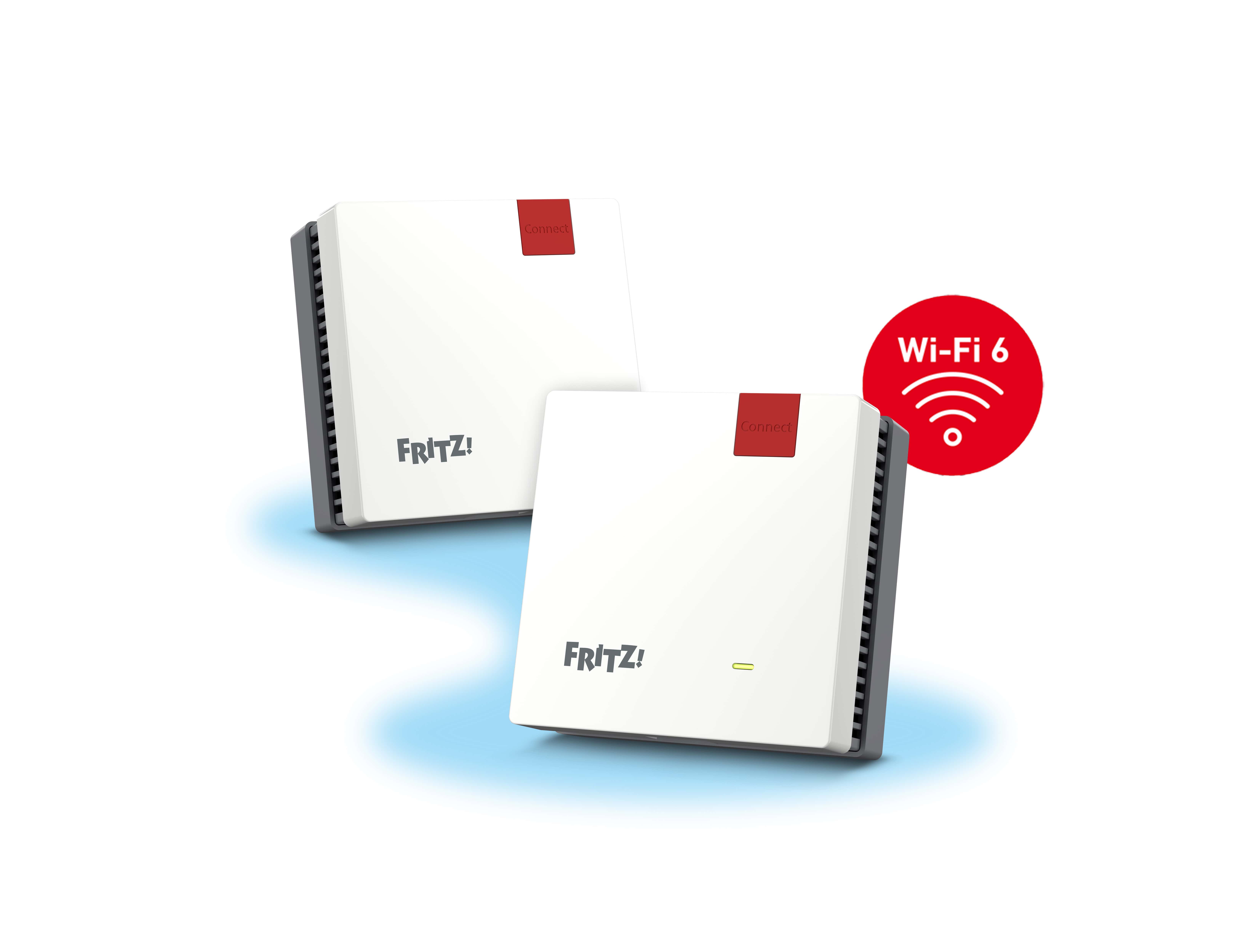 Mesh Set FRITZMESH SET 1600 2-PACK EDITION INTERNATIONAL Dual-band (2.4 GHz / 5 GHz) Wi-Fi 6 (802.11ax) Rood, Wit Intern (20003126) thumbnail