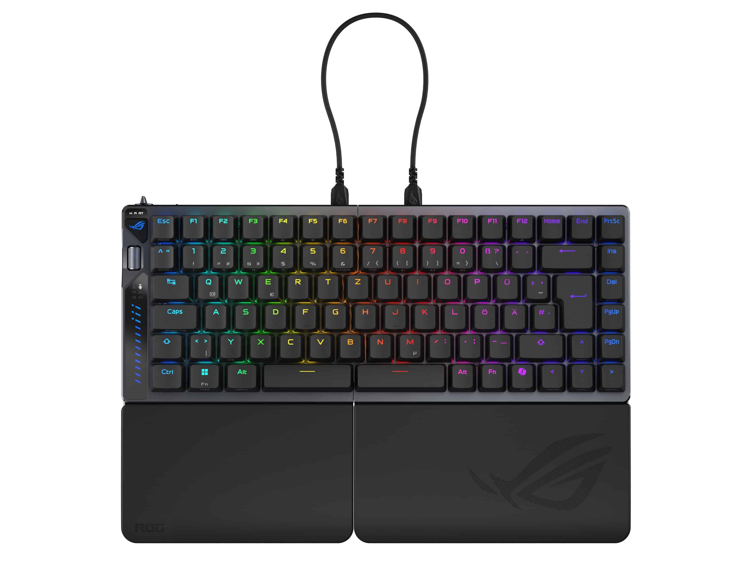 ASUS ROG Falcata toetsenbord Gamen USB + RF Wireless + Bluetooth QWERTZ Duits Zwart (90MP043H-BKDA20) thumbnail