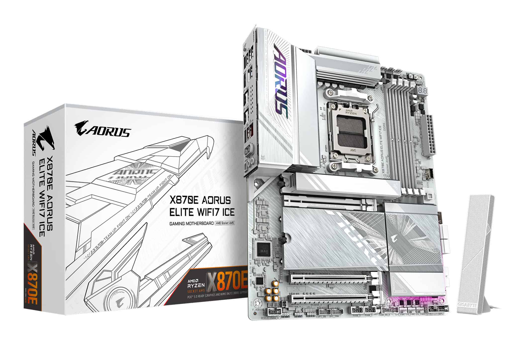 GIGABYTE X870E AORUS ELITE WIFI7 ICE AMD X870E Socket AM5 ATX (X870E A ELITE WIFI7 ICE) thumbnail