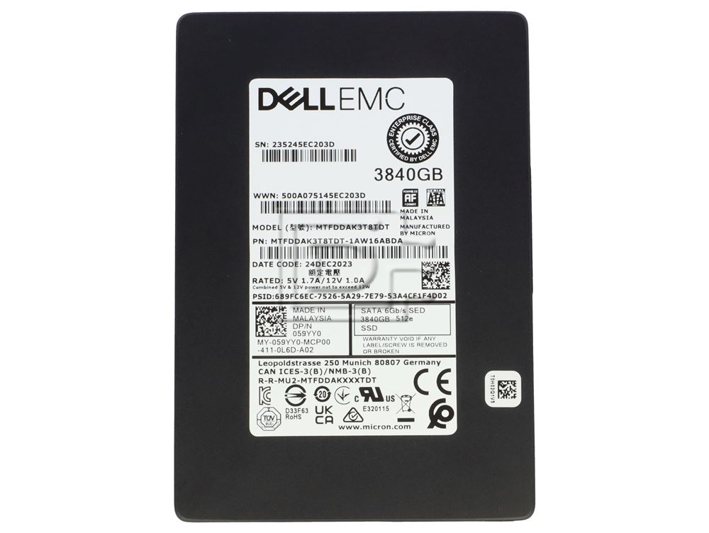 Micron 3.84TB SSD SFF SATA 6G MIX MTFDDAK3T8TDS 5300 MAX (MTFDDAK3T8TDT) thumbnail