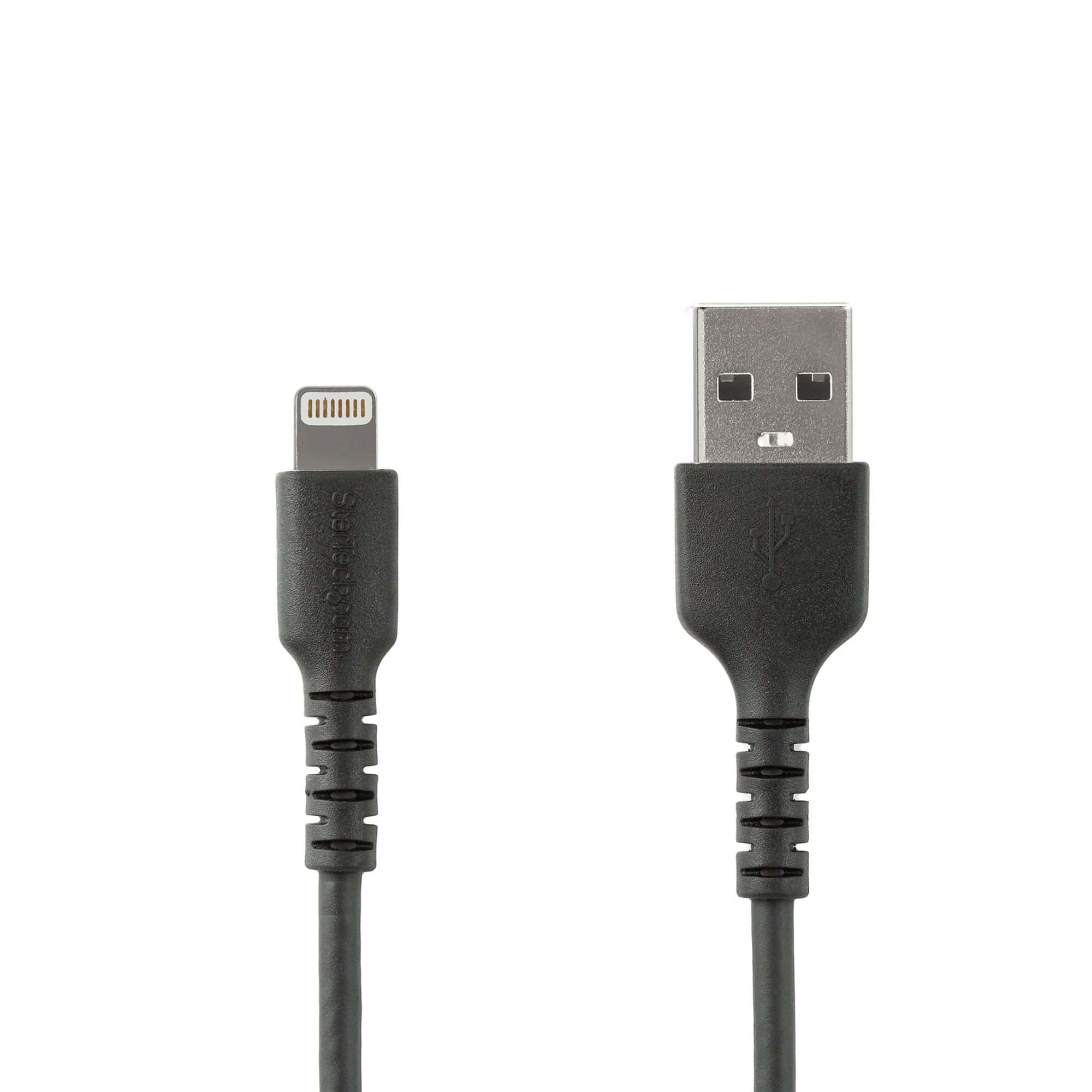 StarTech.com Premium USB-A naar Lightning Kabel 2m Zwart - USB Type A naar Lightning Charge & Sync Oplaadkabel - Verstevigd met Aramide Vezels - Apple MFi Gecertificeerd - iPad Air iPhone 12 (RUSBLTMM2MB) thumbnail