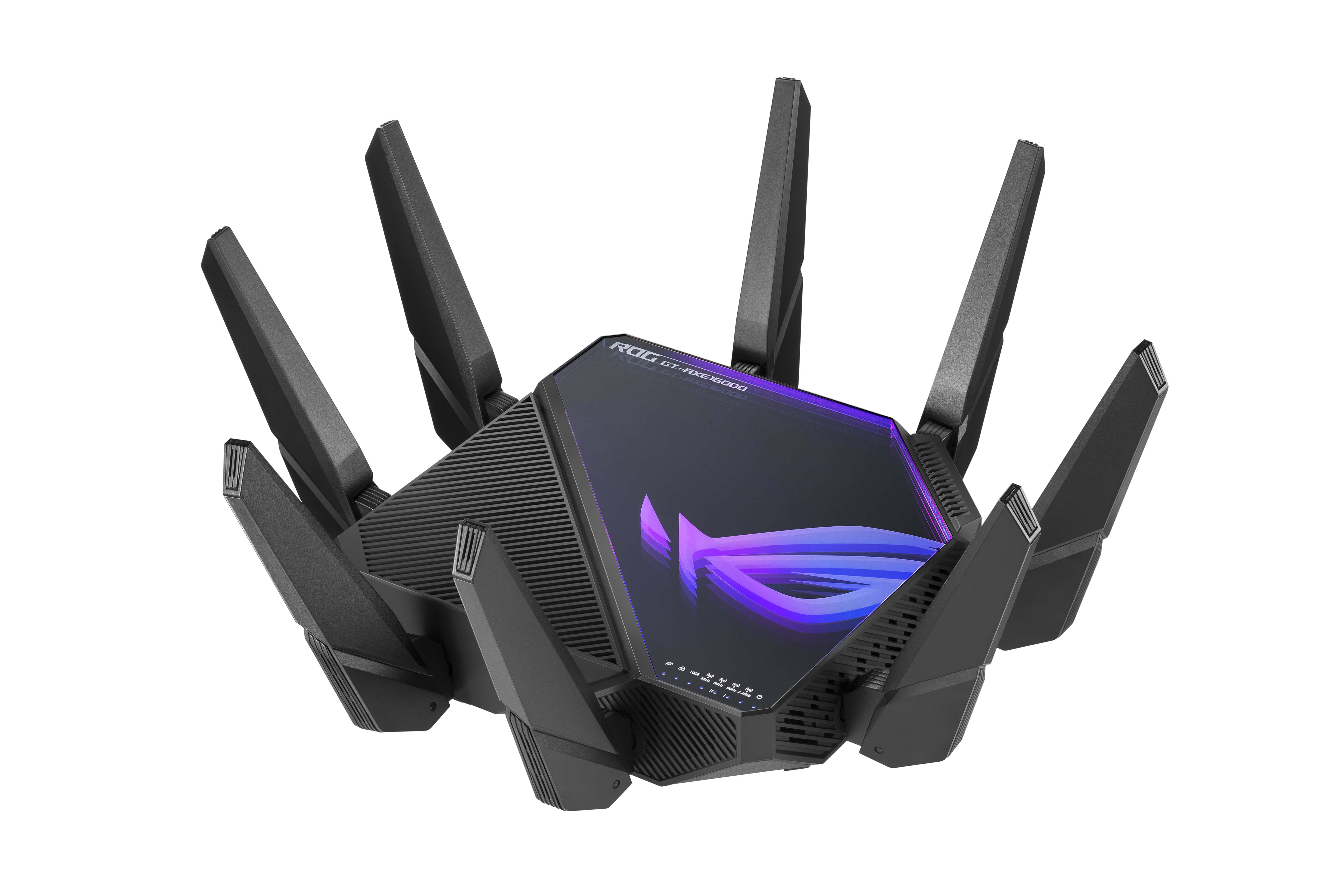 ASUS ROG Rapture GT-AXE16000 draadloze router 10 Gigabit Ethernet Tri-band (2,4 GHz / 5 GHz / 6 GHz) Zwart (GT-AXE16000) thumbnail ASUS ROG Rapture GT-AXE16000 draadloze router 10 Gigabit Ethernet Tri-band (2,4 GHz / 5 GHz / 6 GHz) Zwart (GT-AXE16000) thumbnail