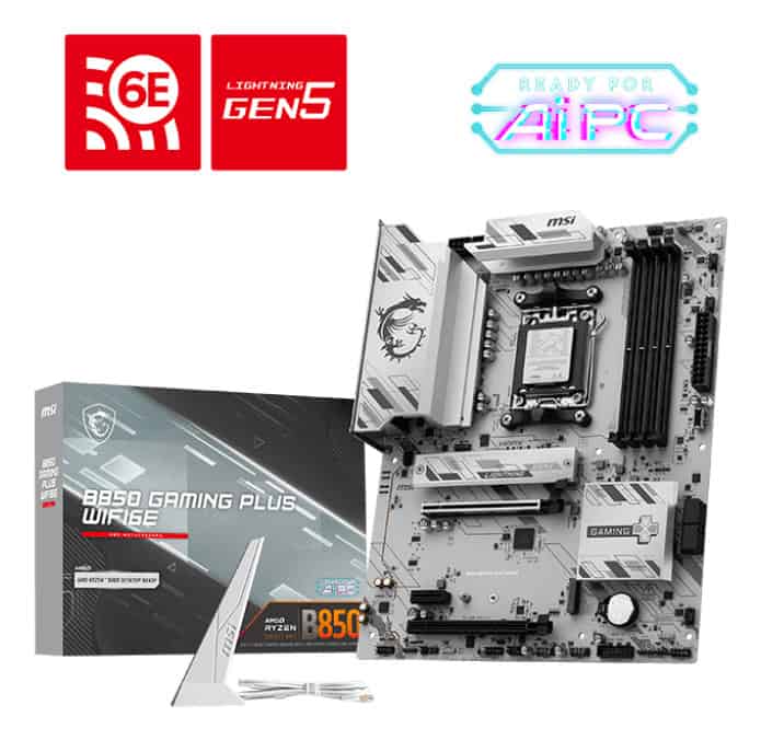MSI B850 GAMING PLUS WIFI6E moederbord AMD B850 Socket AM5 ATX (B850GMNGPLUSWIFI6E) thumbnail