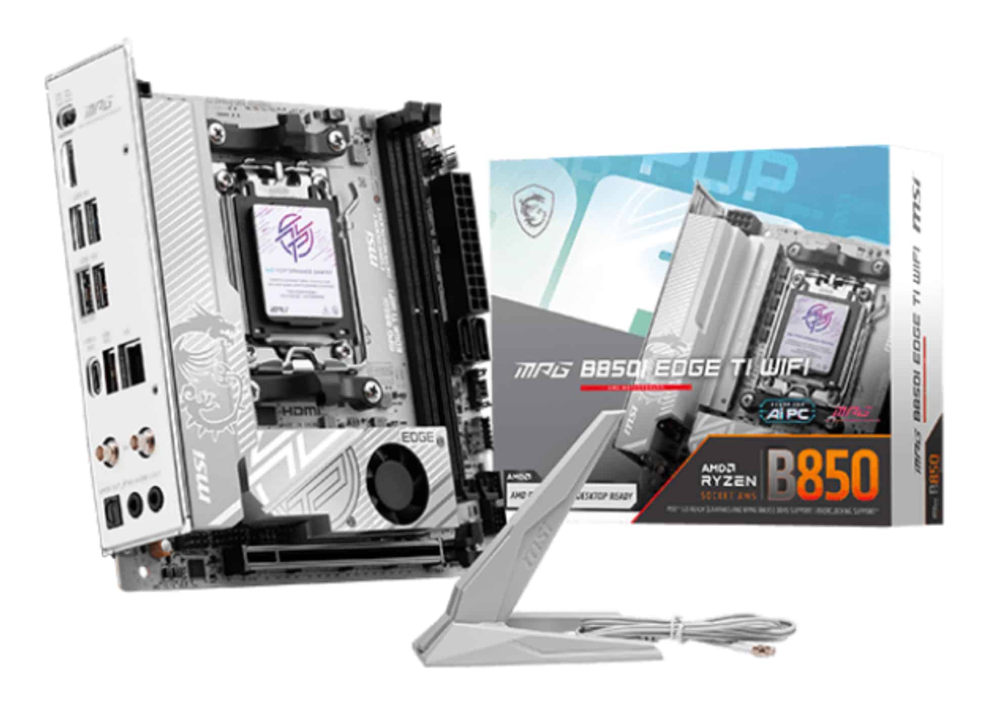 MSI B850I EDGE TI WIFI AMD B850 Socket AM5 mini ITX (MPGB850IEDGETIWIFI) thumbnail