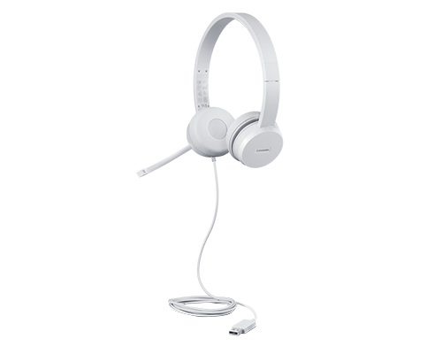 Lenovo GXD1E71385 hoofdtelefoon/headset Bedraad Pols Oproepen/muziek USB Type-A Grijs (GXD1E71385) thumbnail