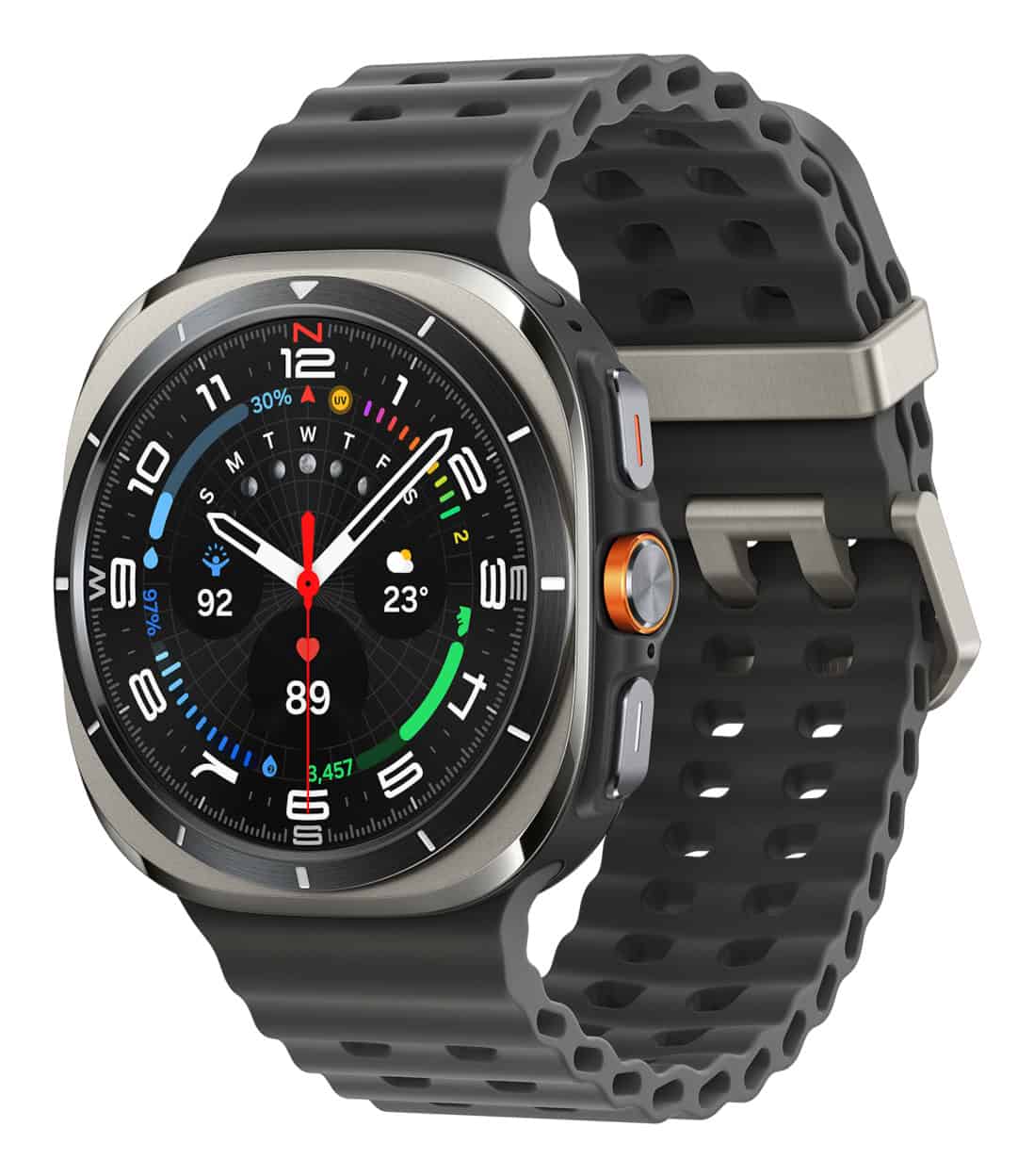 Samsung Galaxy Watch Ultra 3,81 cm (1.5") AMOLED 47 mm Digitaal 480 x 480 Pixels Touchscreen 4G Zilver Wifi GPS (SM-L705FZTAXEF) thumbnail Samsung Galaxy Watch Ultra 3,81 cm (1.5") AMOLED 47 mm Digitaal 480 x 480 Pixels Touchscreen 4G Zilver Wifi GPS (SM-L705FZTAXEF) thumbnail