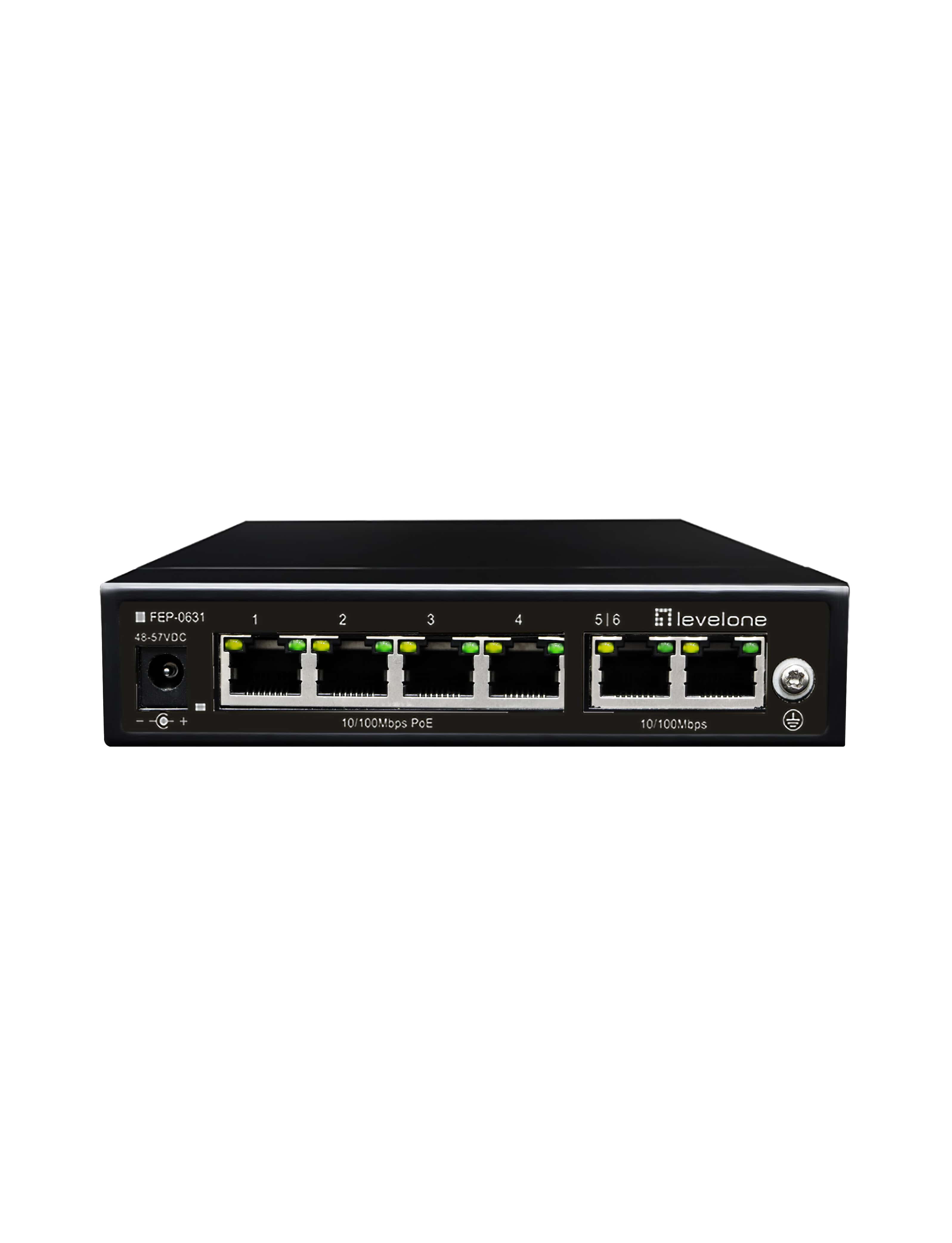 LevelOne FEP-0631 netwerk-switch Fast Ethernet (10/100) Power over Ethernet (PoE) Zwart (FEP-0631) thumbnail