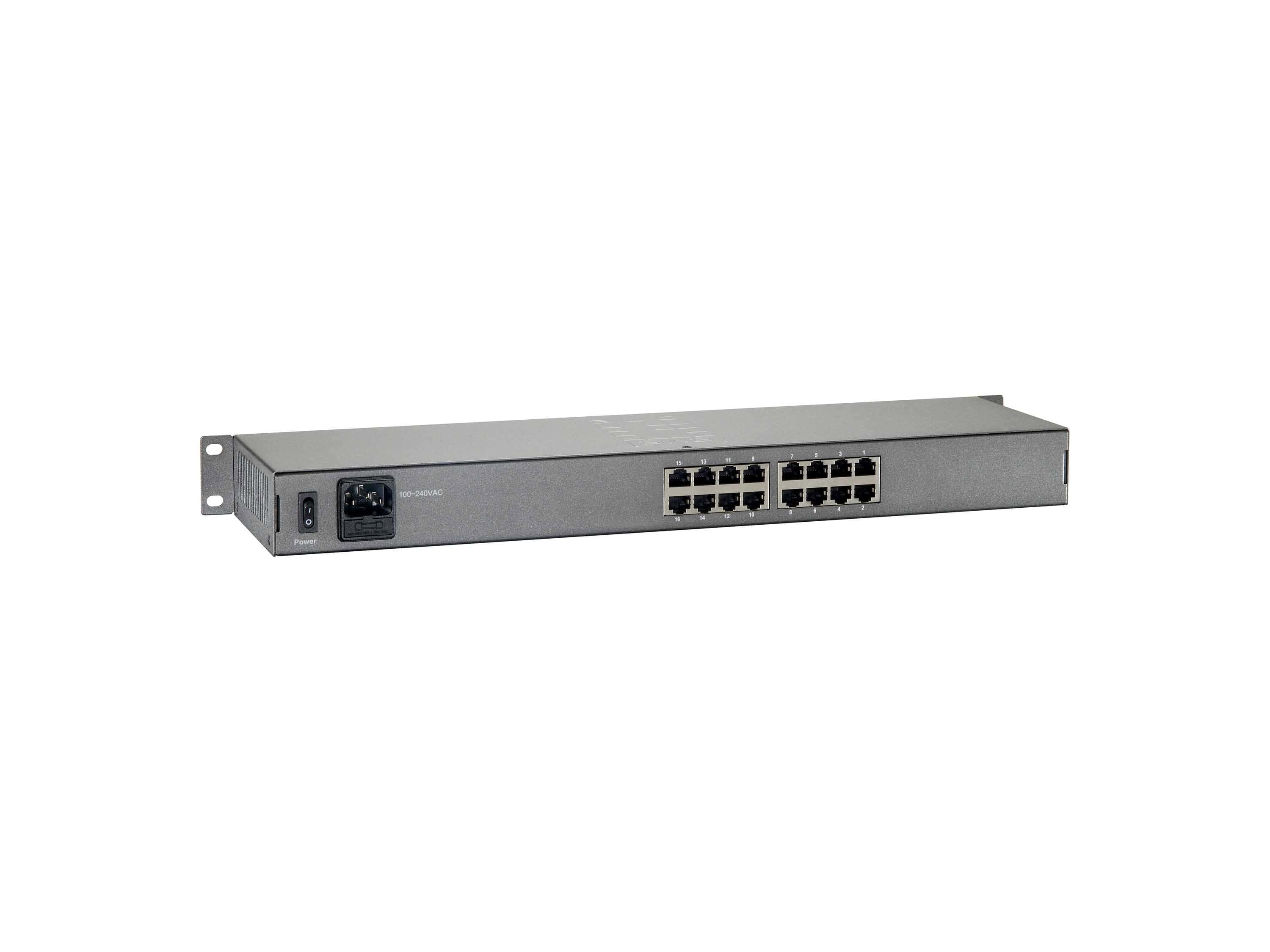 LevelOne FEP-1601W120 netwerk-switch Fast Ethernet (10/100) Power over Ethernet (PoE) Grijs (FEP-1601W120) thumbnail