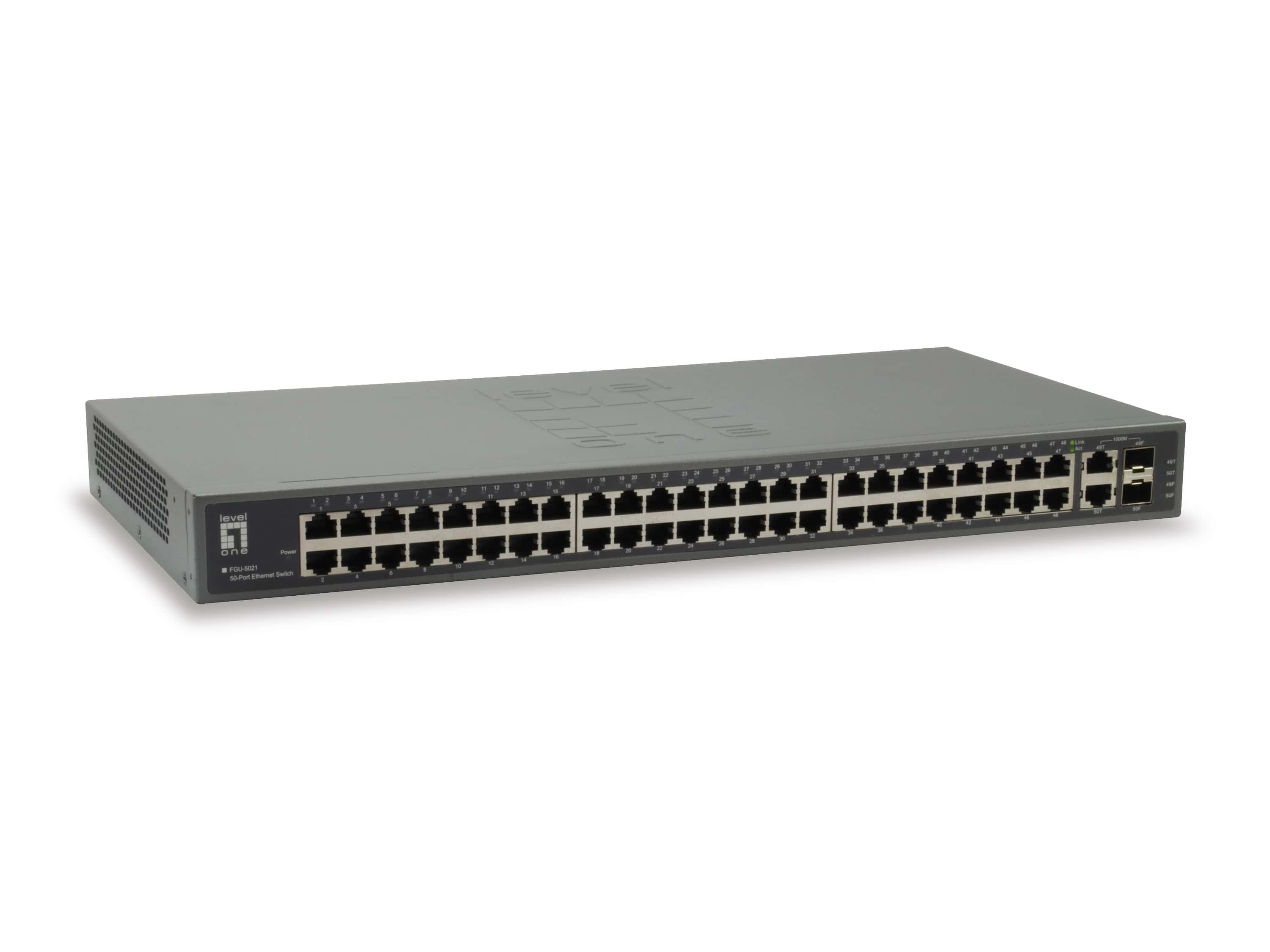 LevelOne FGU-5021 netwerk-switch Fast Ethernet (10/100) Grijs (FGU-5021) thumbnail