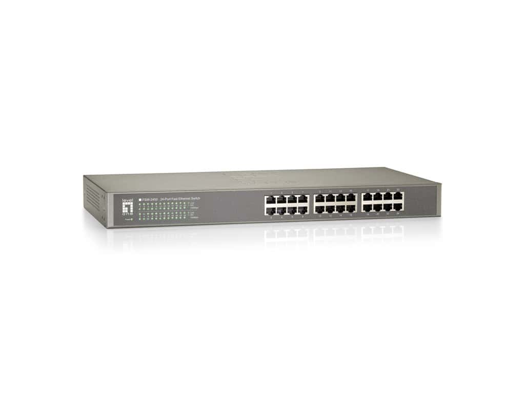 LevelOne FSW-2450 netwerk-switch Unmanaged Fast Ethernet (10/100) Zwart (FSW-2450) thumbnail