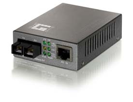 LevelOne FVT-0103TXFC netwerk media converter 100 Mbit/s Multimode Zwart (FVT-0103TXFC) thumbnail