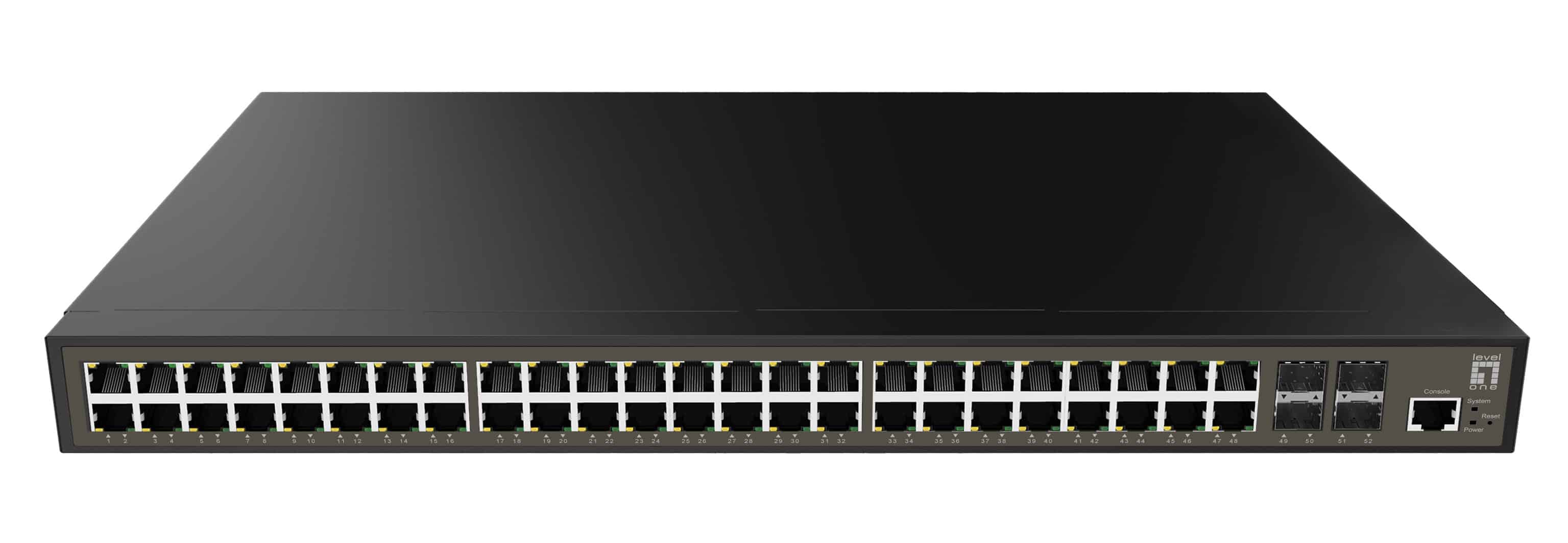 LevelOne GEL-5271 netwerk-switch Managed L2+ Gigabit Ethernet (10/100/1000) 1U Zwart (GEL-5271) thumbnail