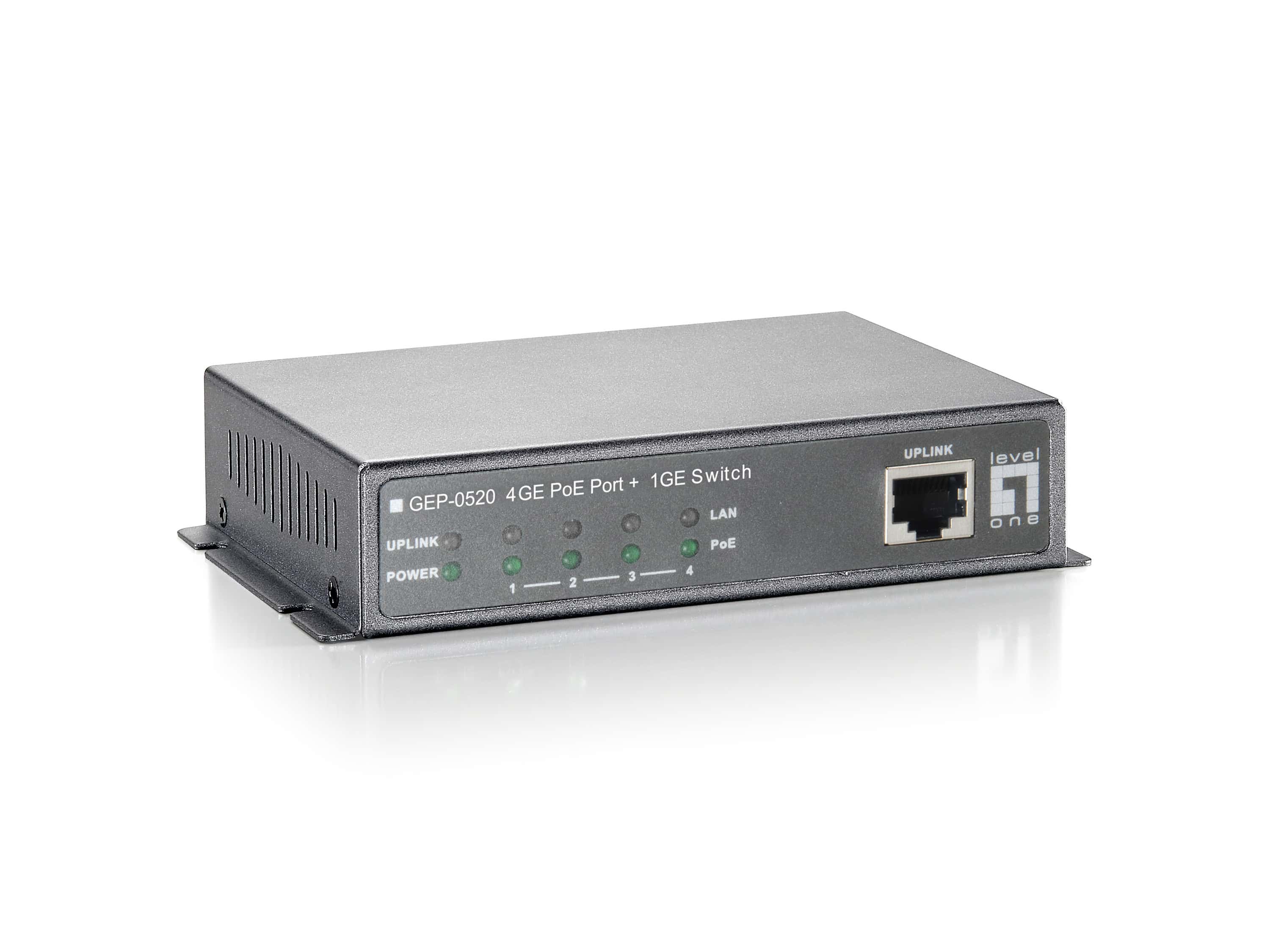 LevelOne GEP-0520 netwerk-switch Gigabit Ethernet (10/100/1000) Power over Ethernet (PoE) Zwart (GEP-0520) thumbnail
