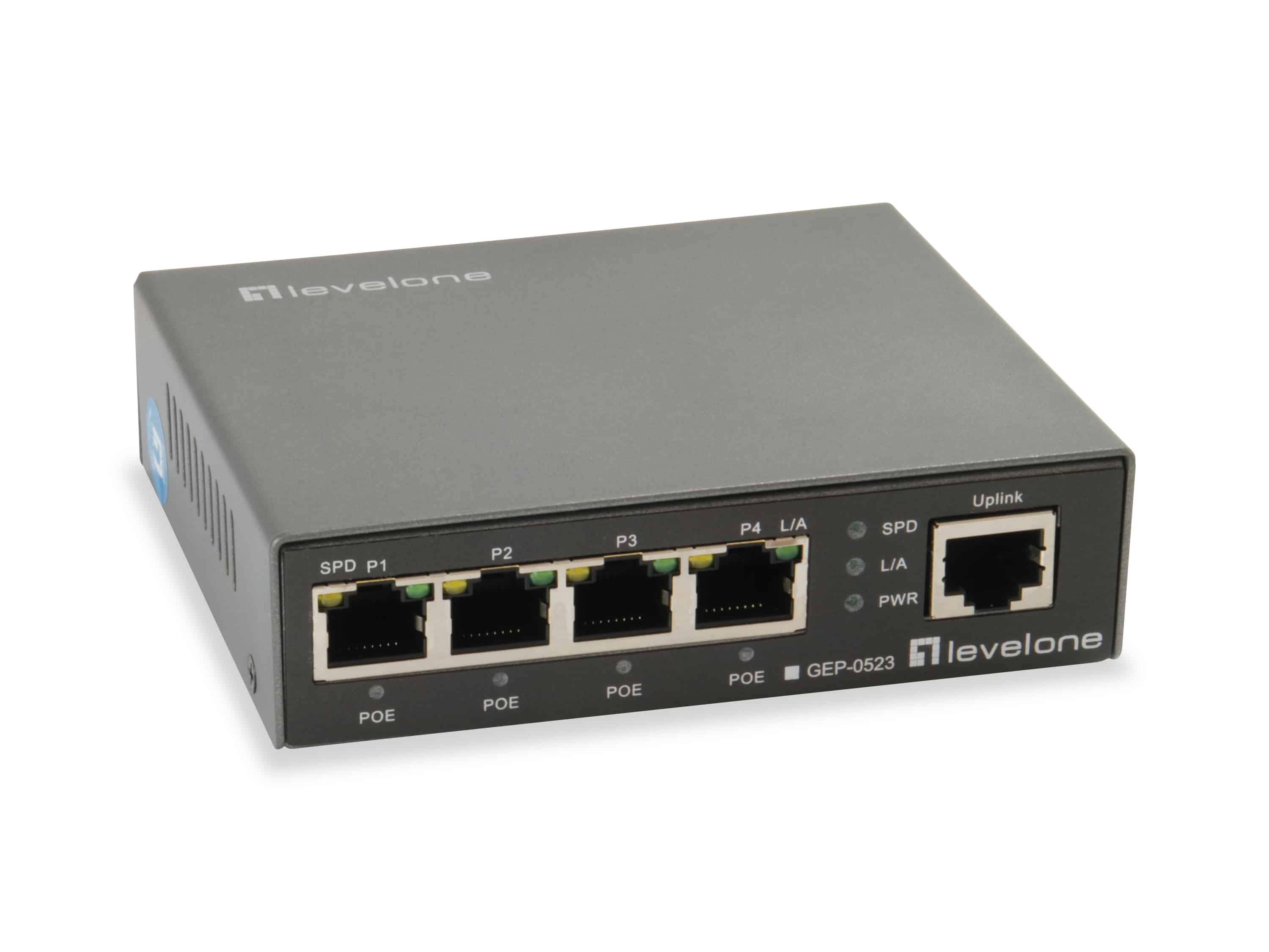 LevelOne GEP-0523 netwerk-switch Gigabit Ethernet (10/100/1000) Power over Ethernet (PoE) Zwart (GEP-0523) thumbnail
