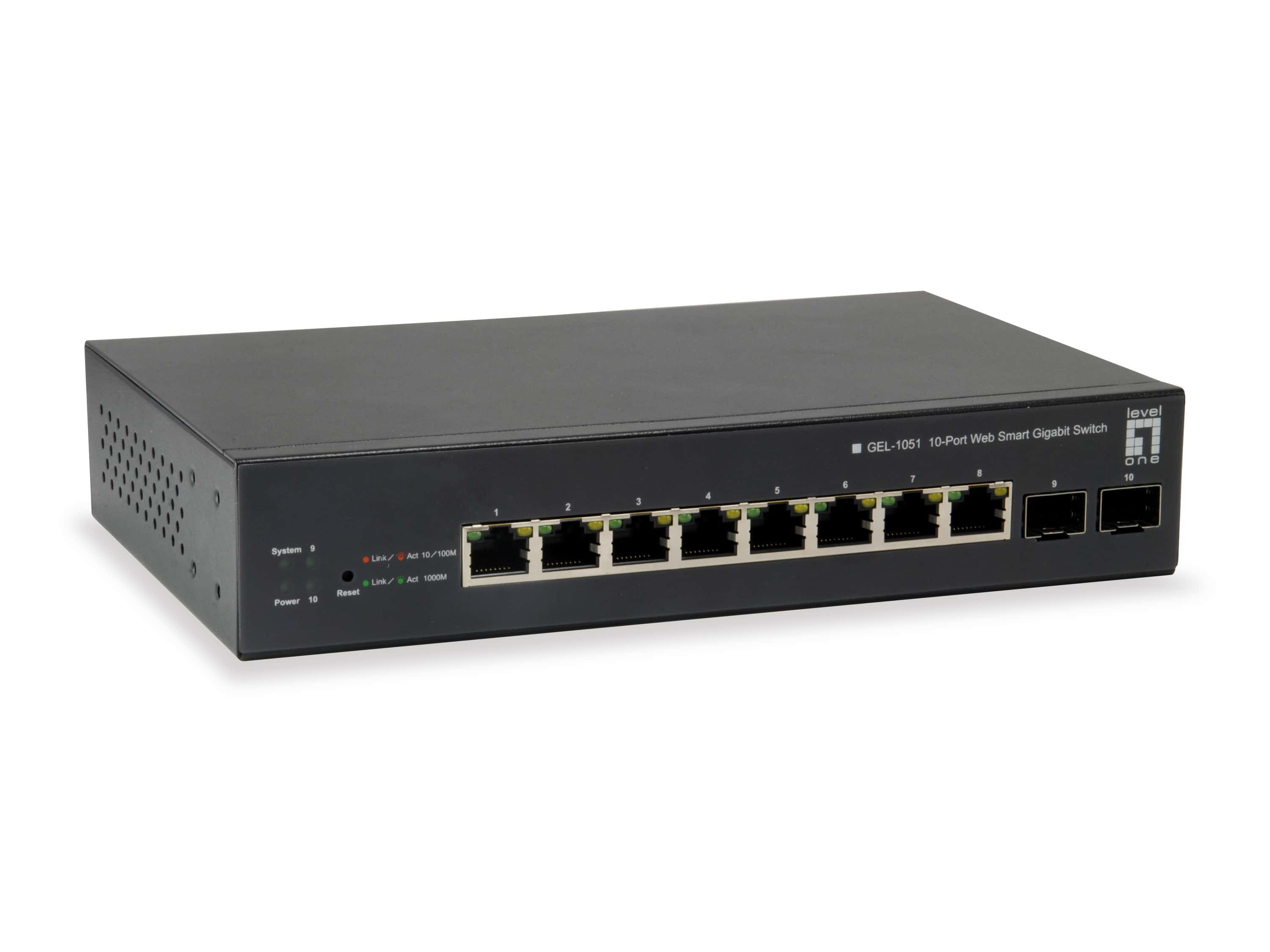 LevelOne GEP-1051 Managed L2/L3/L4 Gigabit Ethernet (10/100/1000) Power over Ethernet (PoE) Zwart (GEP-1051) thumbnail