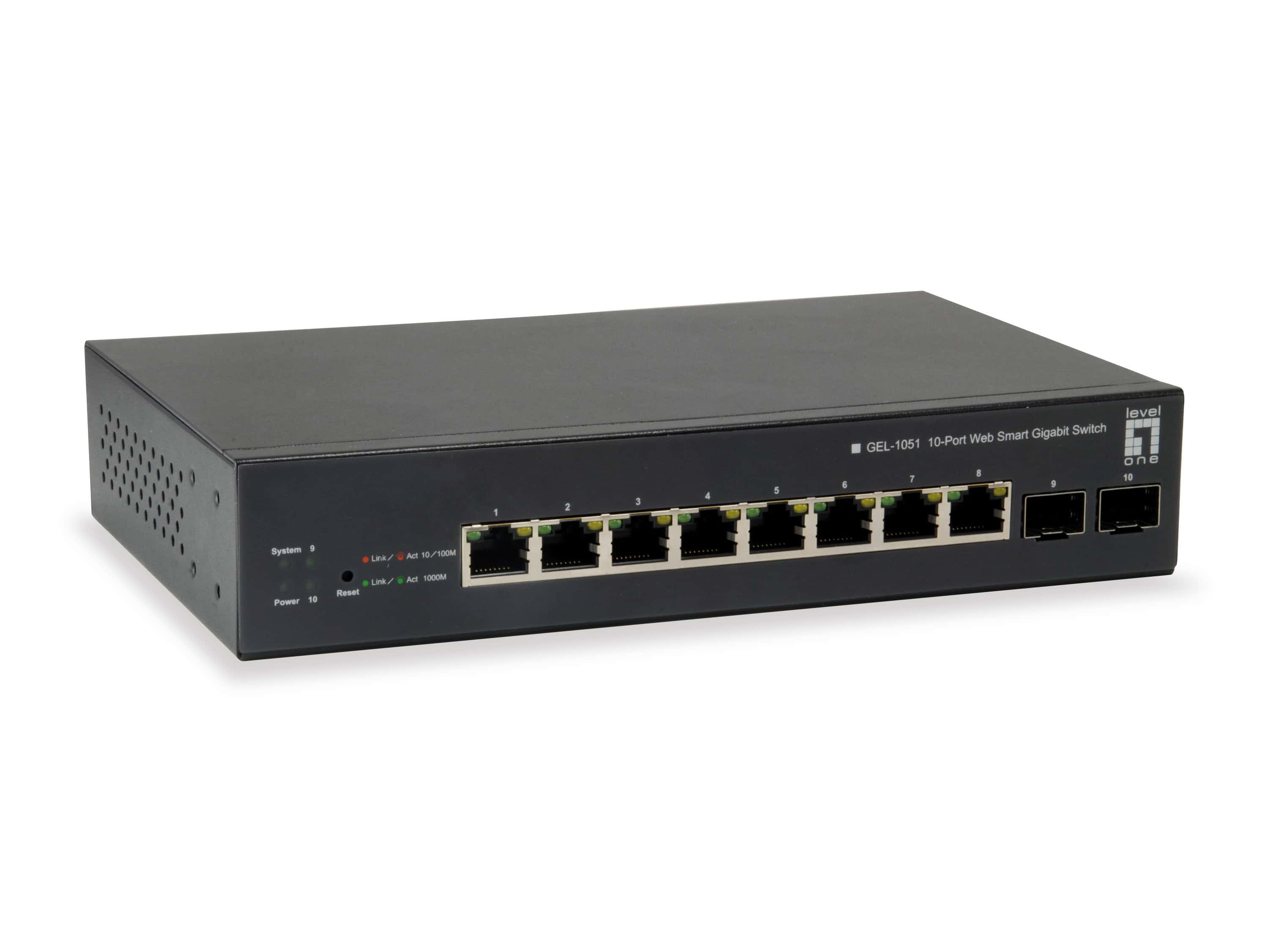 LevelOne GEP-1051 netwerk-switch Managed L2/L3/L4 Gigabit Ethernet (10/100/1000) Power over Ethernet (PoE) Zwart (GEP-1051) thumbnail