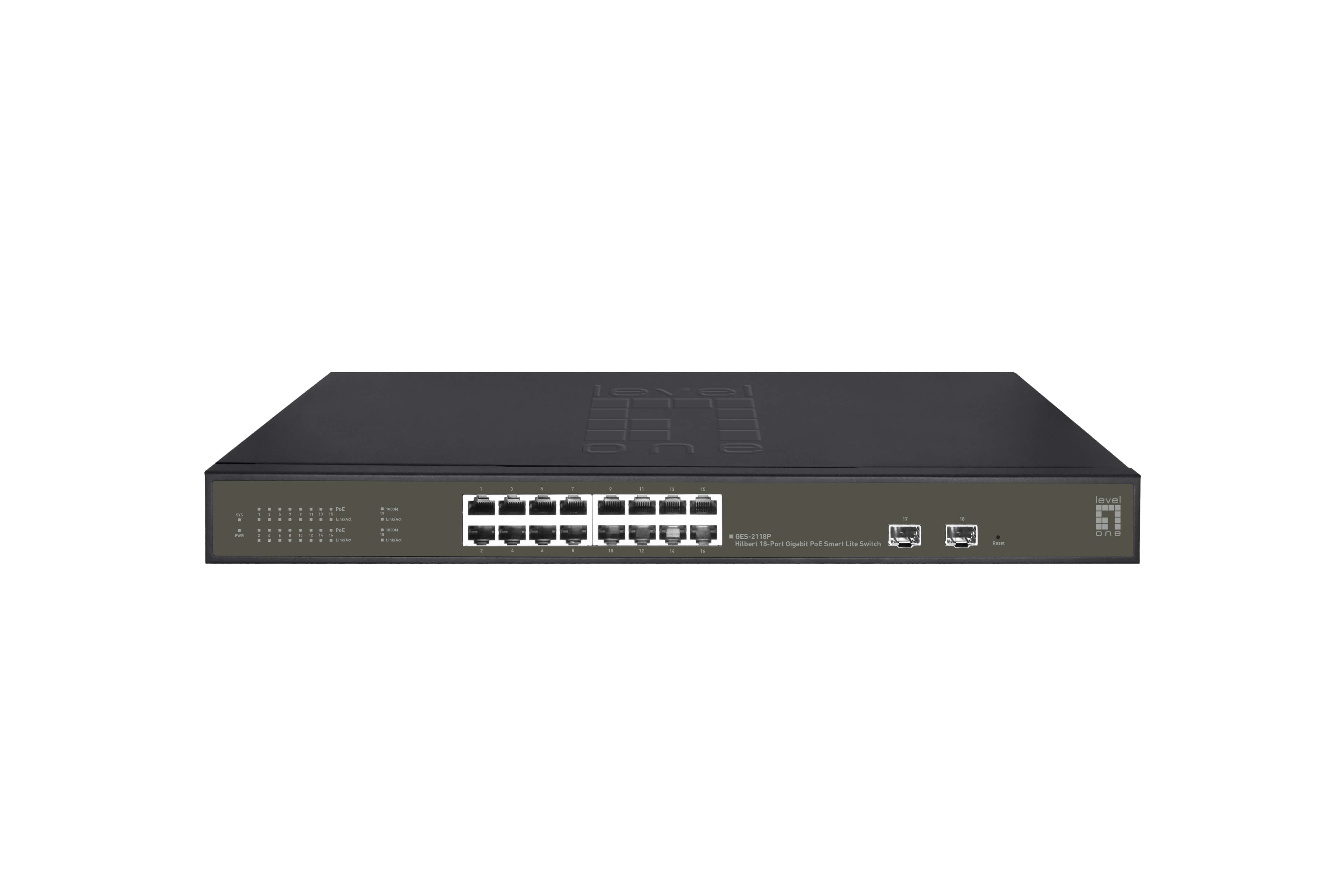 LevelOne GES-2118P netwerk-switch Managed L2 Gigabit Ethernet (10/100/1000) Power over Ethernet (PoE) Zwart (GES-2118P) thumbnail