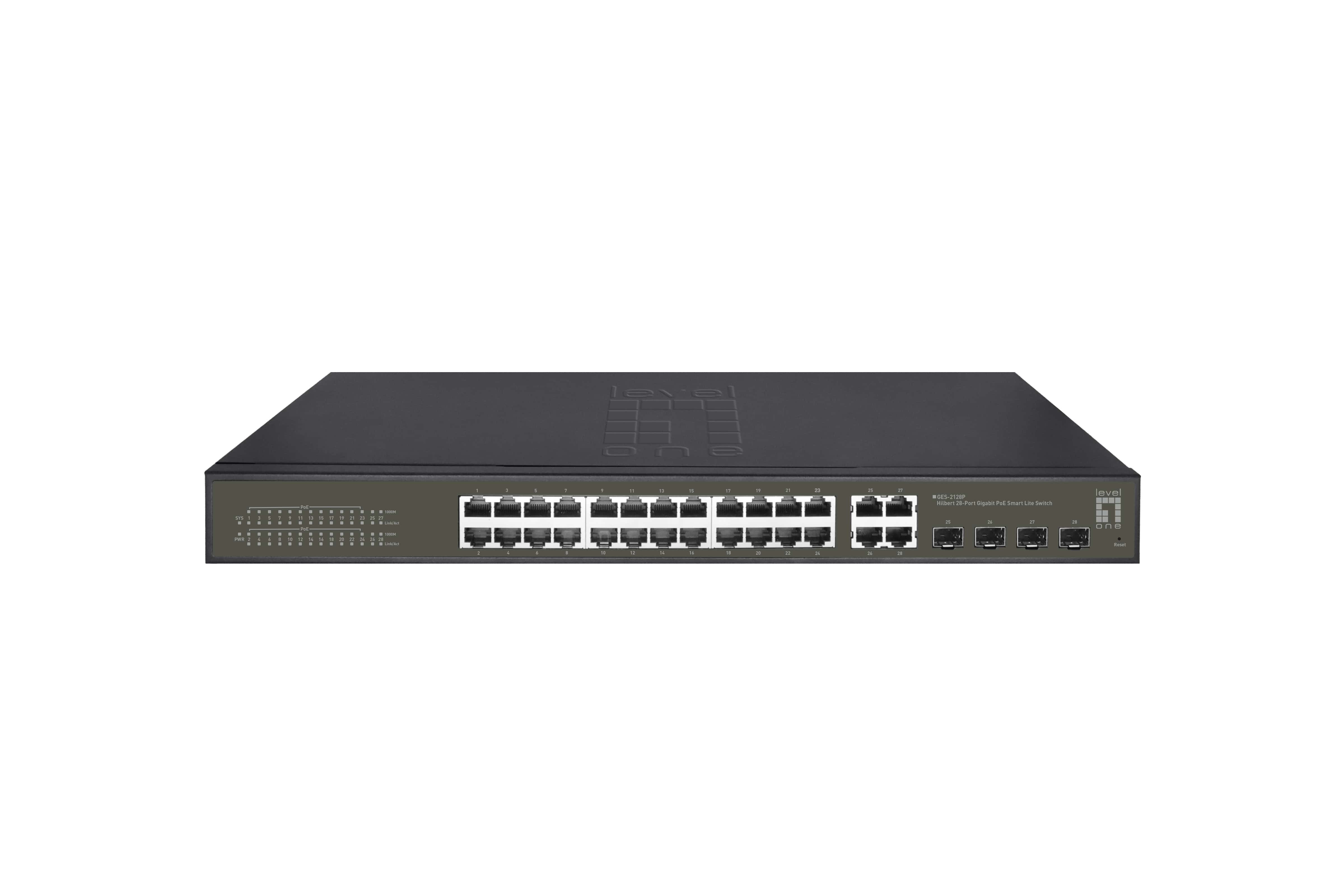 LevelOne GES-2128P netwerk-switch Managed L2 Gigabit Ethernet (10/100/1000) Power over Ethernet (PoE) Zwart (GES-2128P) thumbnail