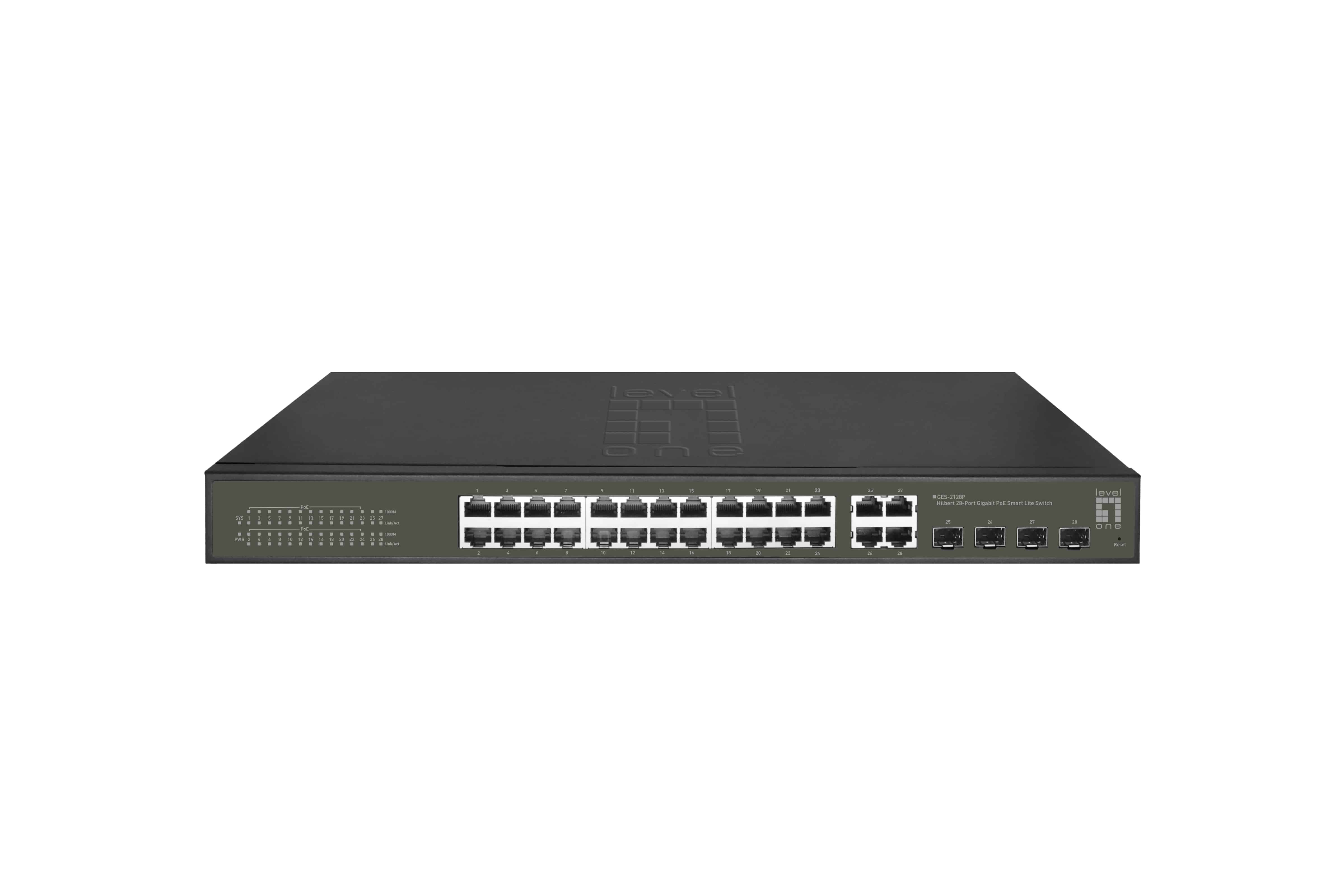 LevelOne GES-2128P netwerk-switch Managed L2 Gigabit Ethernet (10/100/1000) Power over Ethernet (PoE) Zwart (GES-2128P) thumbnail LevelOne GES-2128P netwerk-switch Managed L2 Gigabit Ethernet (10/100/1000) Power over Ethernet (PoE) Zwart (GES-2128P) thumbnail