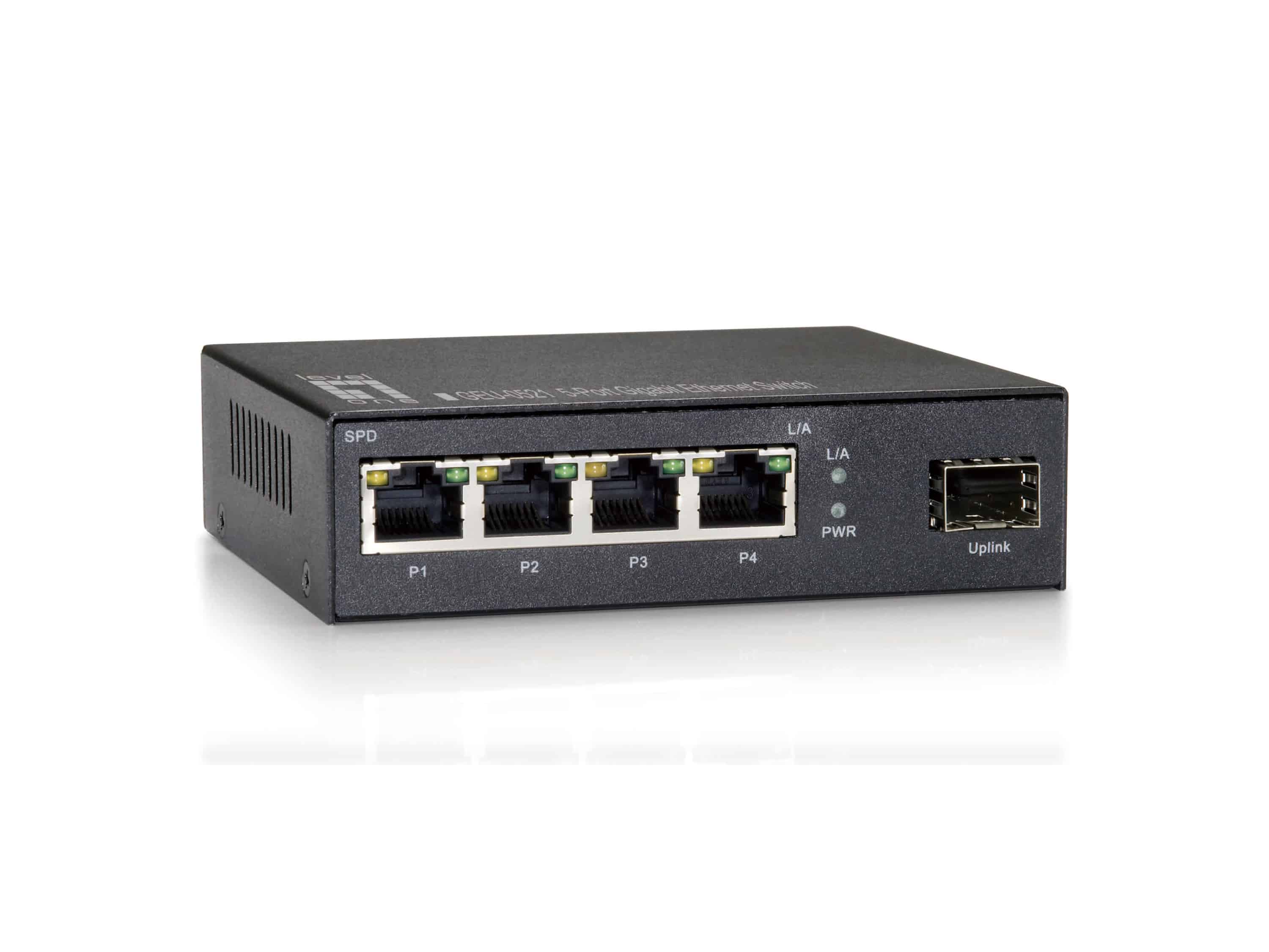 LevelOne GEU-0521 netwerk-switch Unmanaged Gigabit Ethernet (10/100/1000) Grijs (GEU-0521) thumbnail